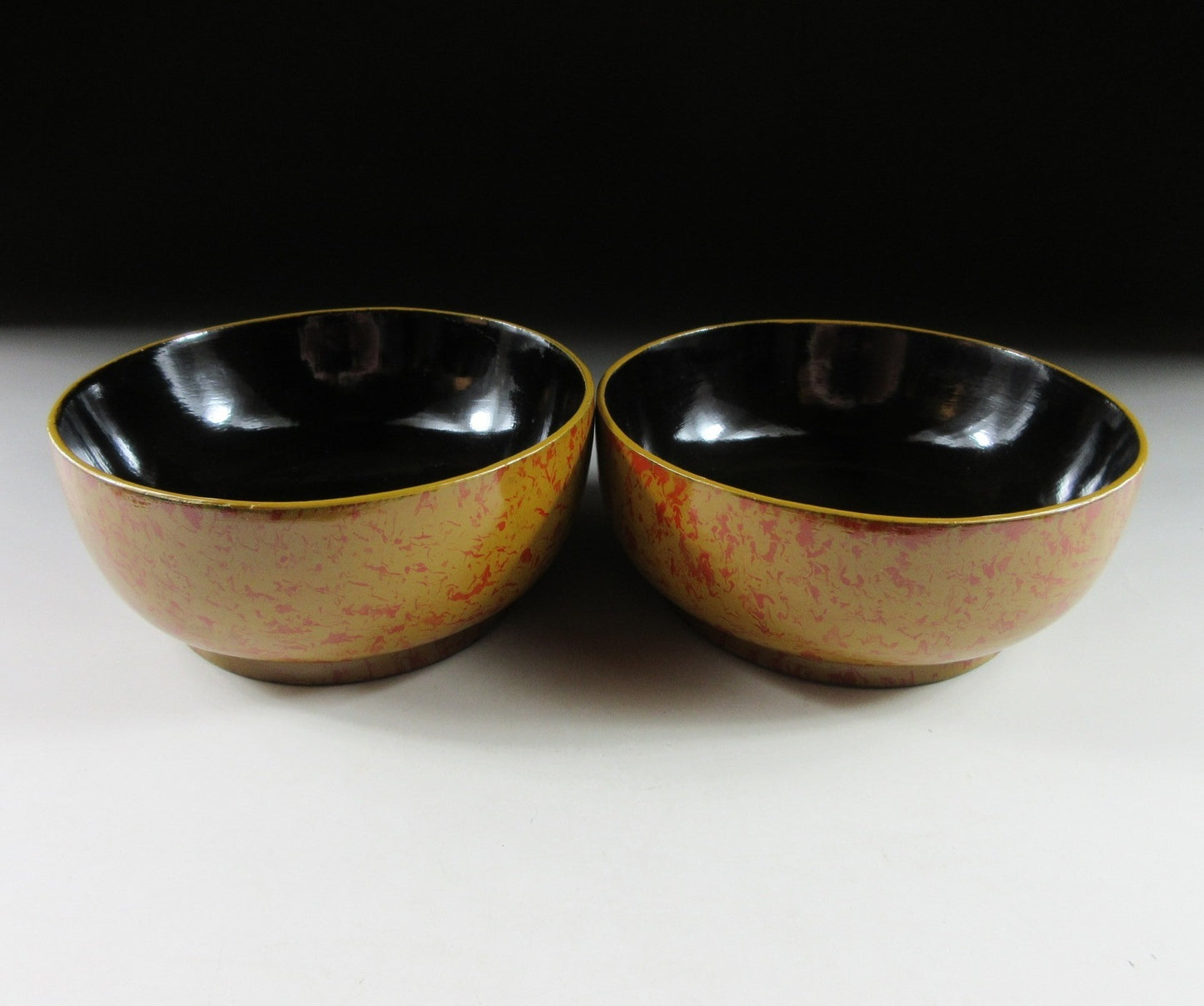 Pair of Meiji Lacquerware Bowls