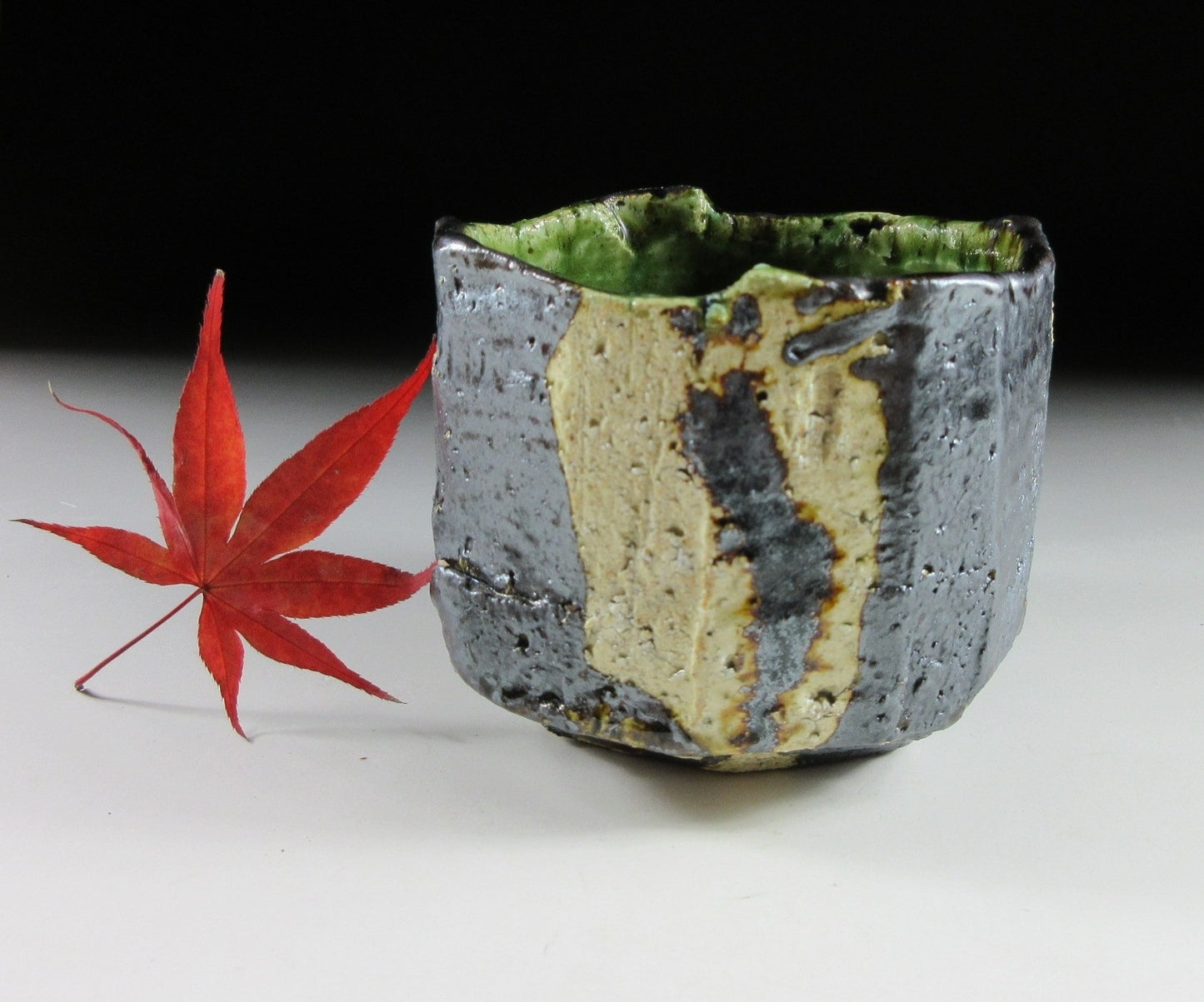 Kazawa Hiromasa Oribe Glaze Yunomi #2
