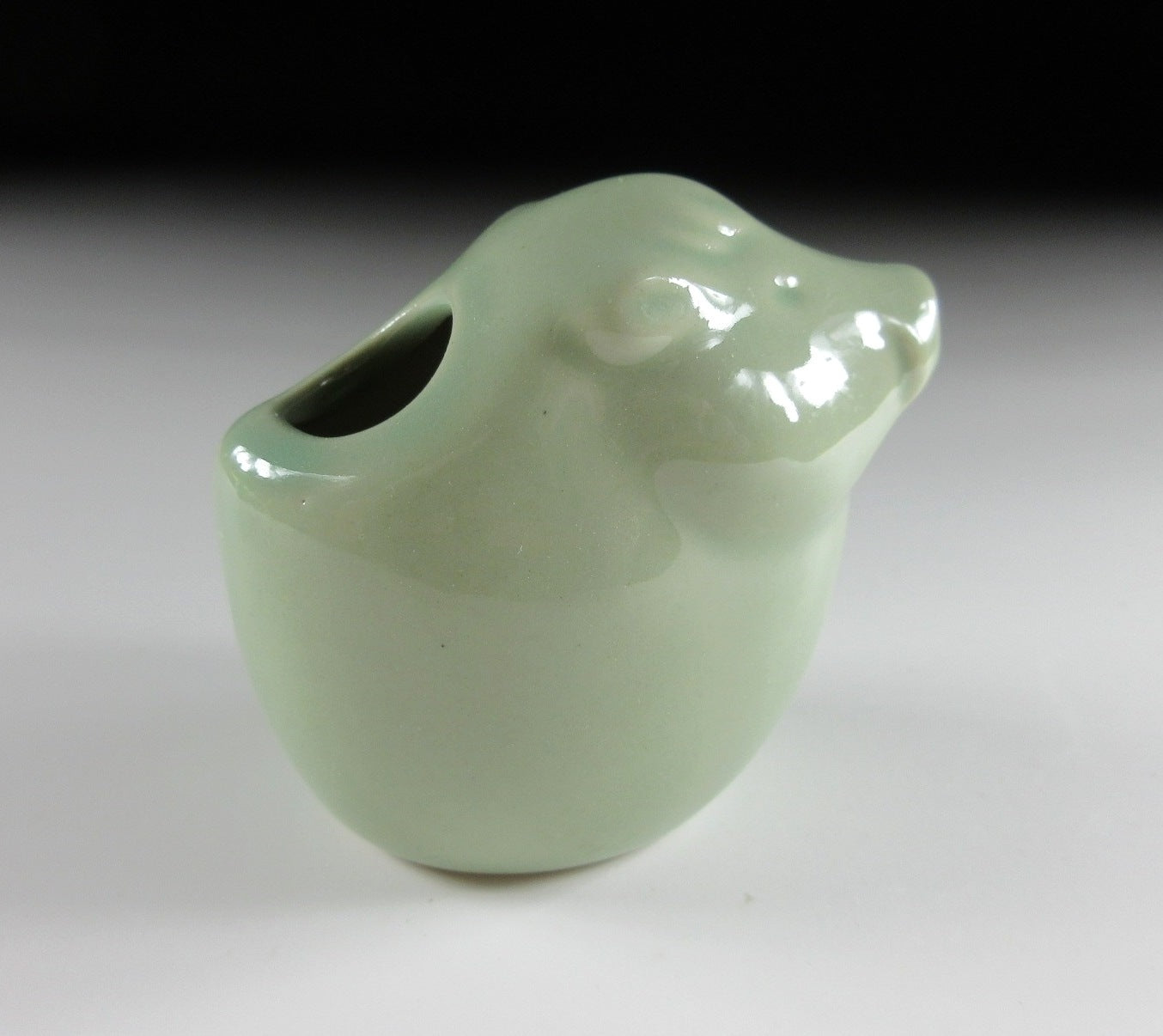 Celadon Glaze Boar Toothpick Holder