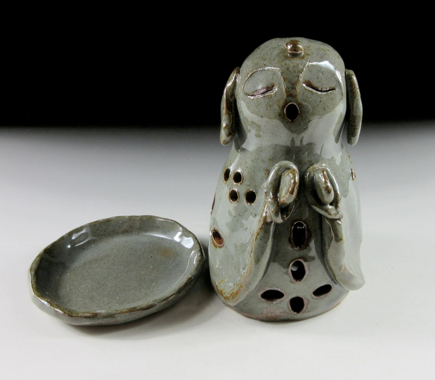 Mashiko-ware Jizo Cone Incense Burner #1