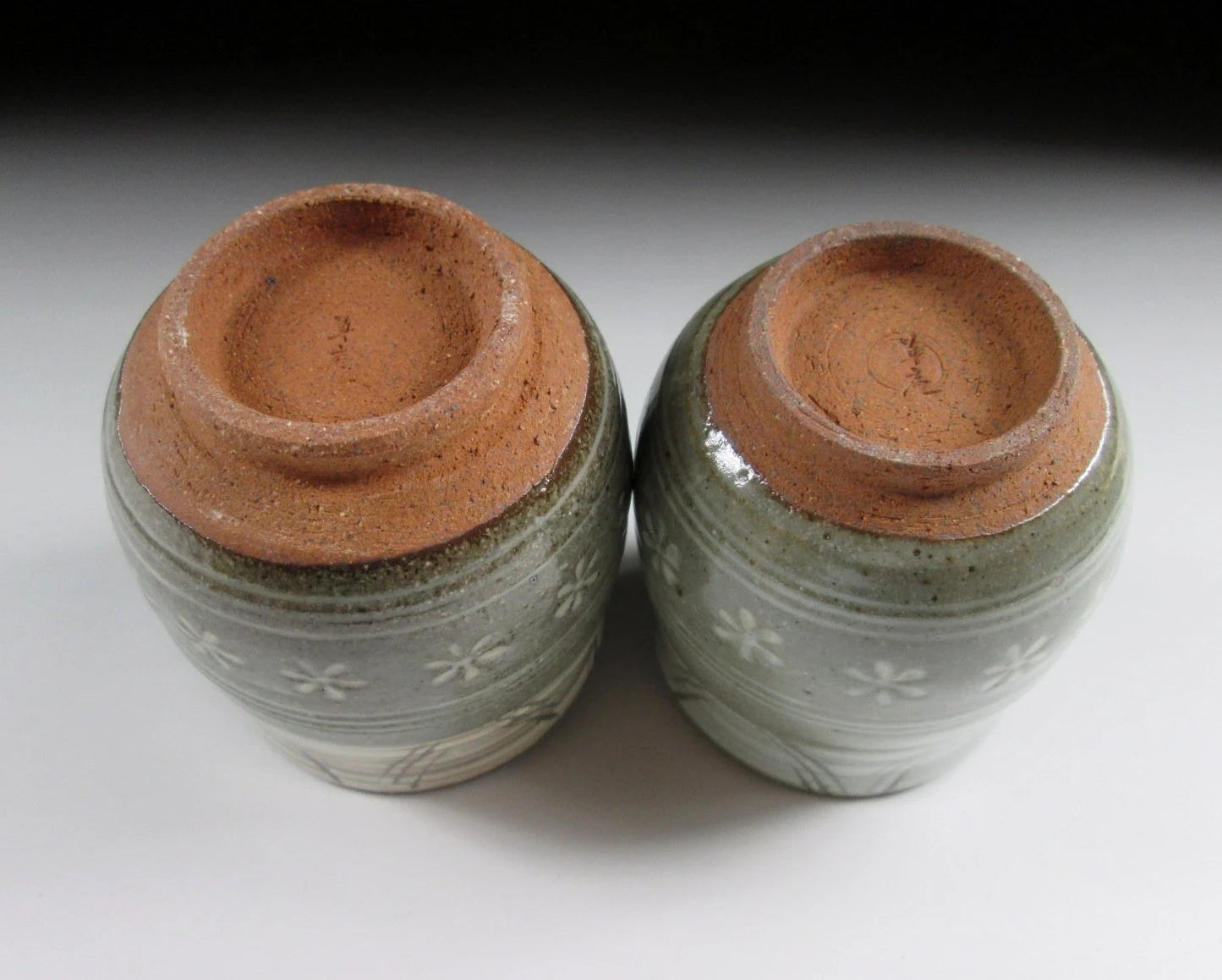 Kyo-ware Mishima Yunomi Tea Cups