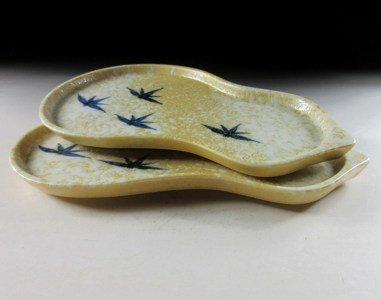 Pair of Mino-ware Hyotan Plates #2