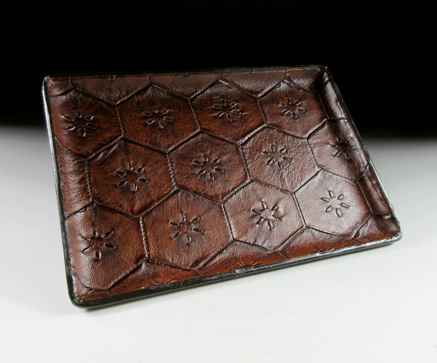 Vintage Leather Cash Tray
