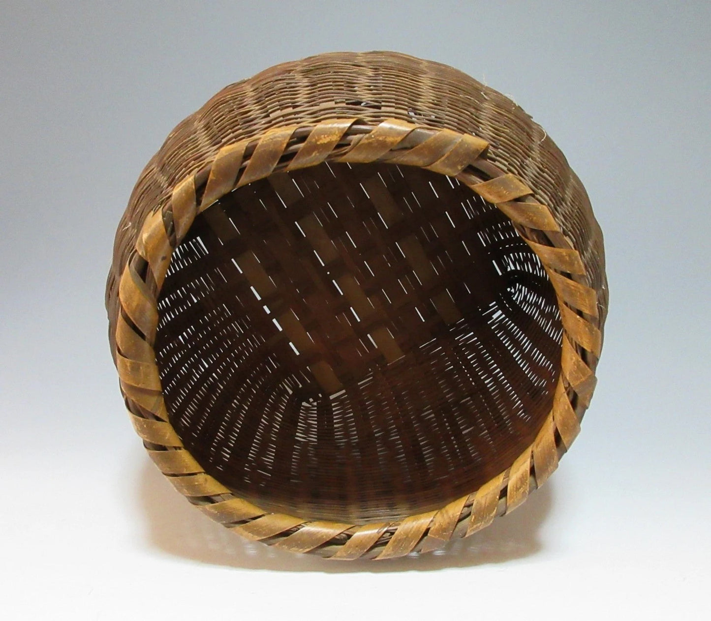 Barrel Shaped Bamboo Basket