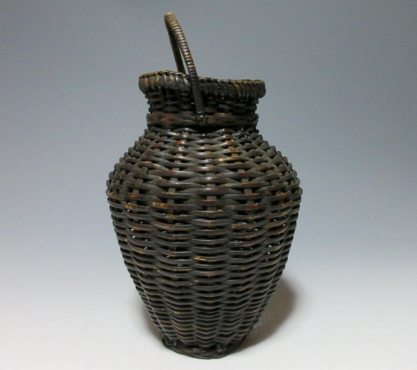 Tsubo Shaped Bamboo Basket