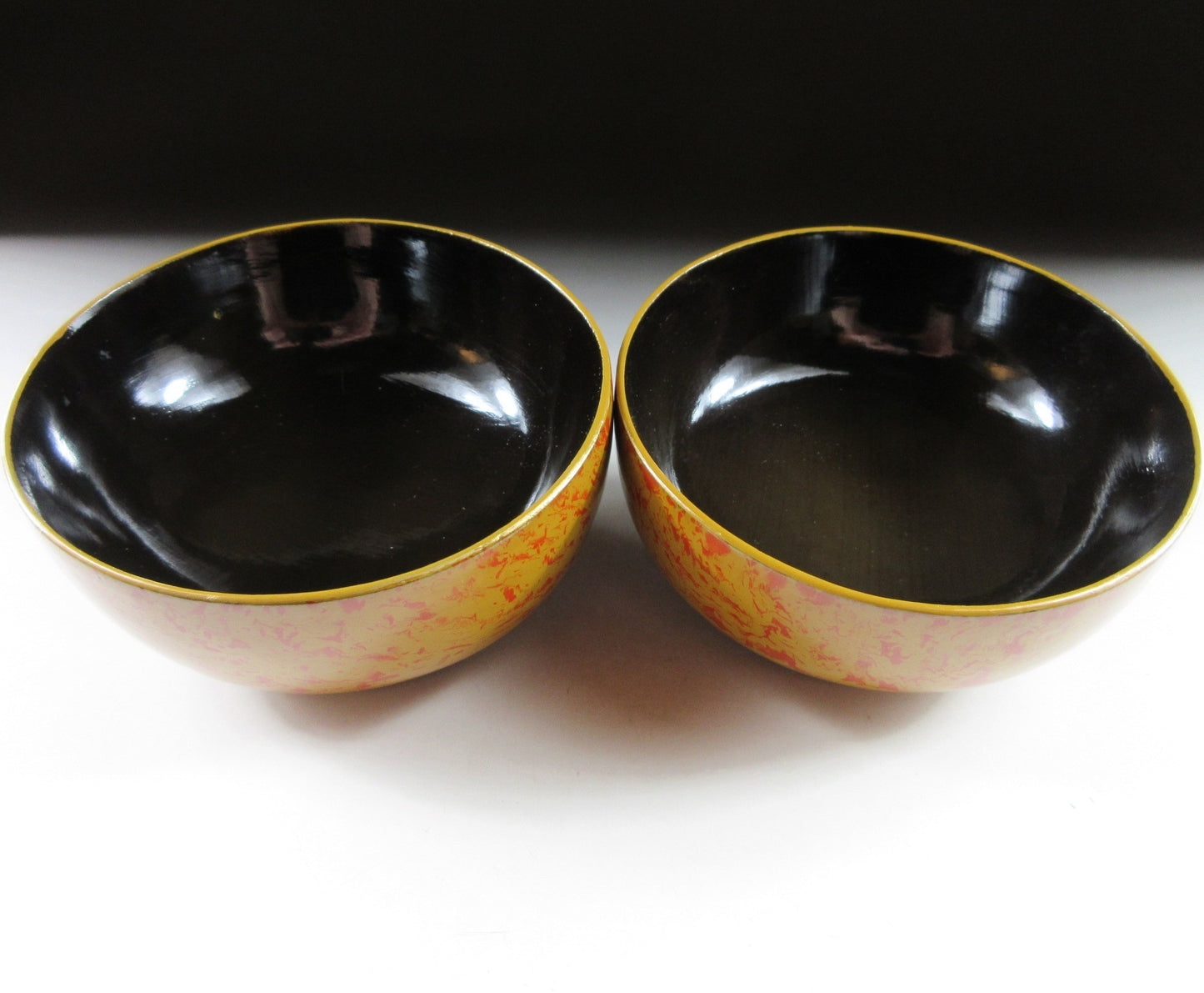 Pair of Meiji Lacquerware Bowls