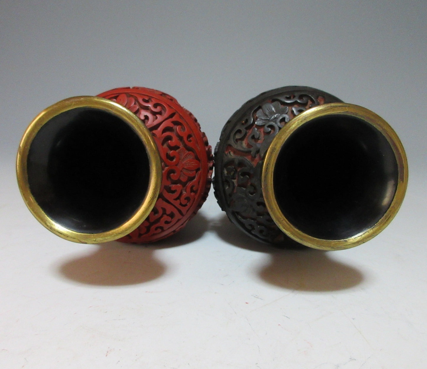 Pair of Chinese Lacquer Vases