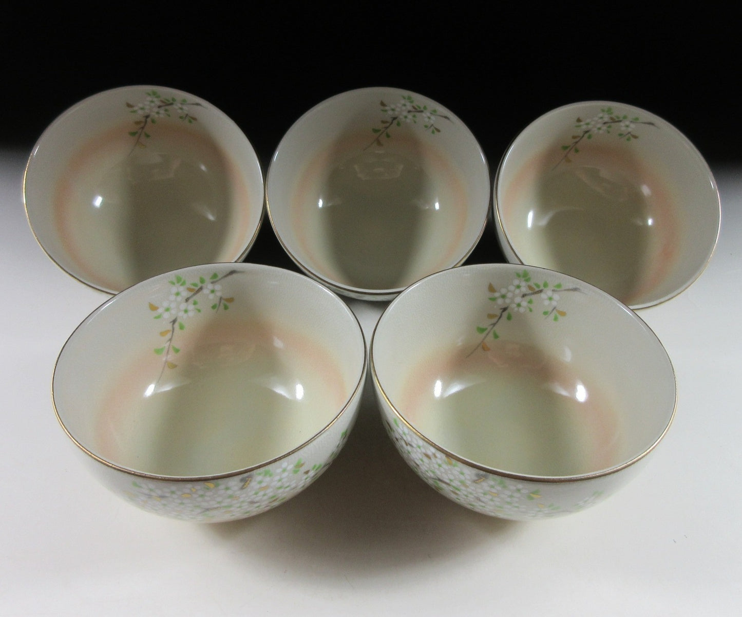 Tachikichi Sencha Teacups with Sakura Pattern