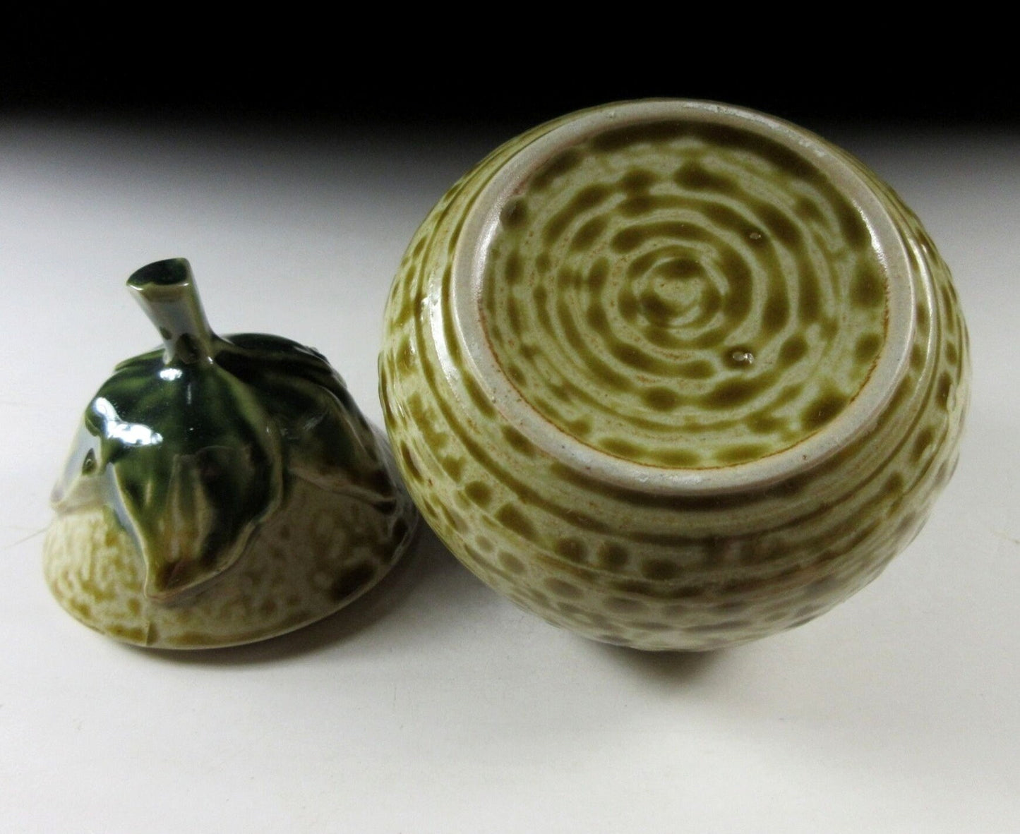 Eggplant Shape Lidded Jar