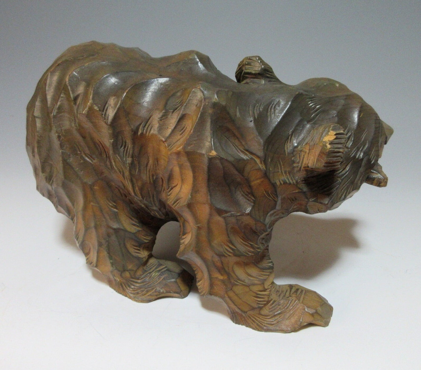 Vintage Hokkaido Bear with Wooden Board