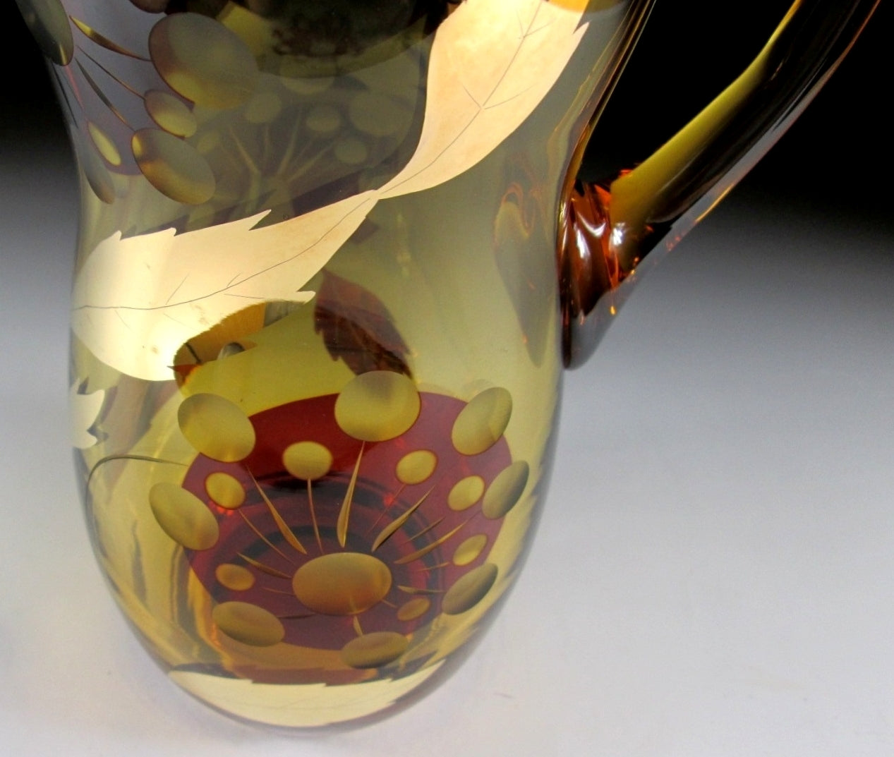 Bohemian Glass Pitcher