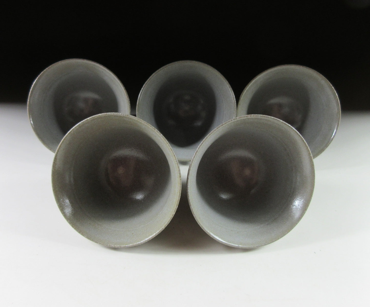 Set of Five Kyo-ware Egret Tea Cups