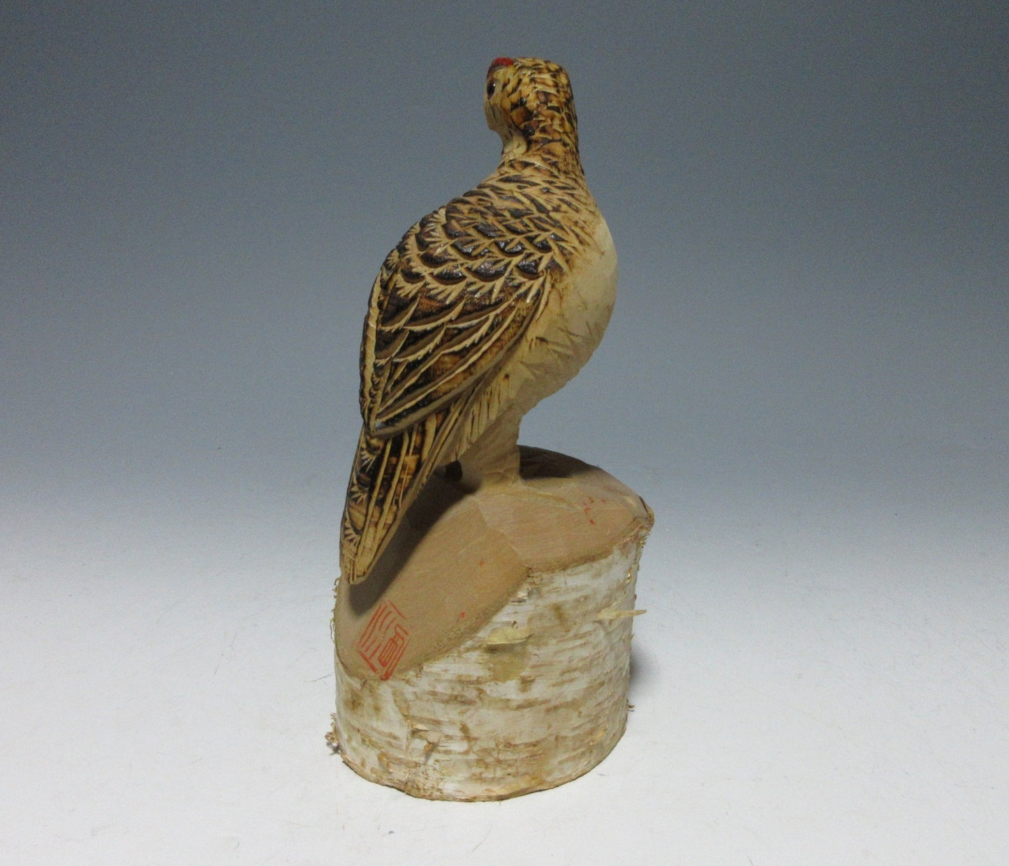 Kibori Grouse Wood Carving