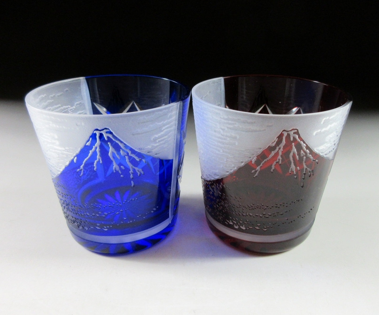 RESERVED - Hirayama Monji Mt. Fuji Edo Kiriko Glasses