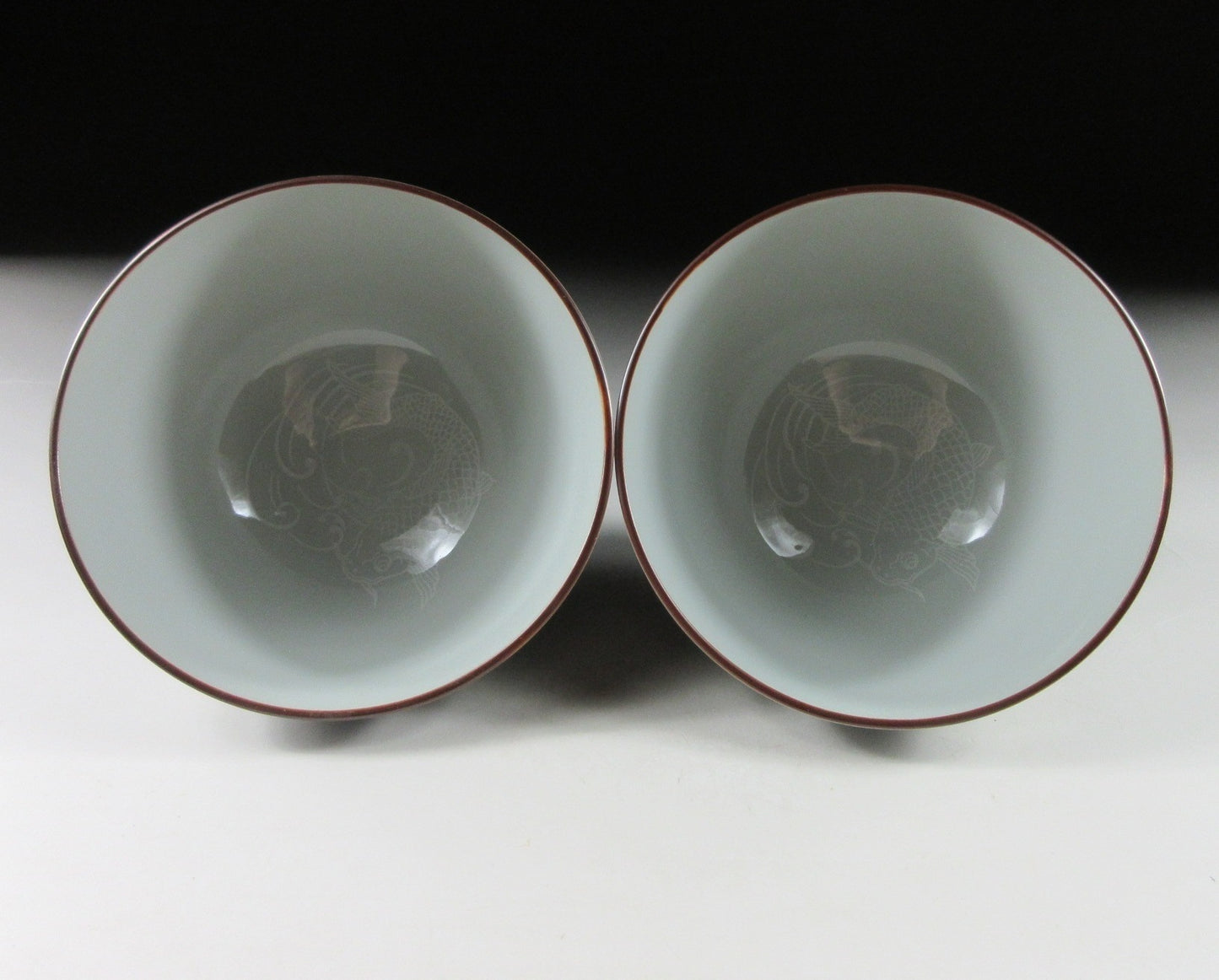 Mino-ware Koi Bowl Pair #1
