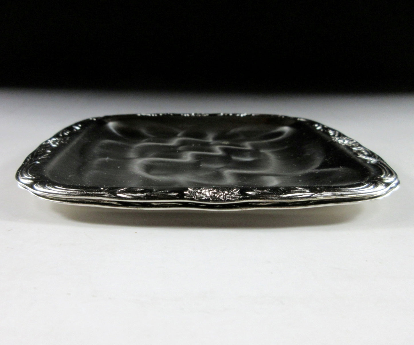 Pair of Swirl Brushed Vanity Trays/Plates
