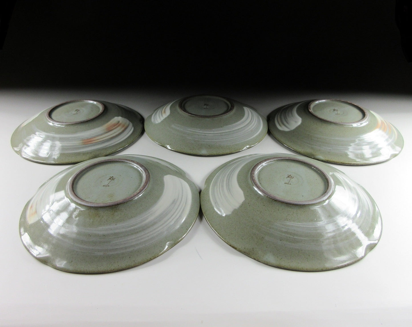 Set of Five Mino-ware Plates
