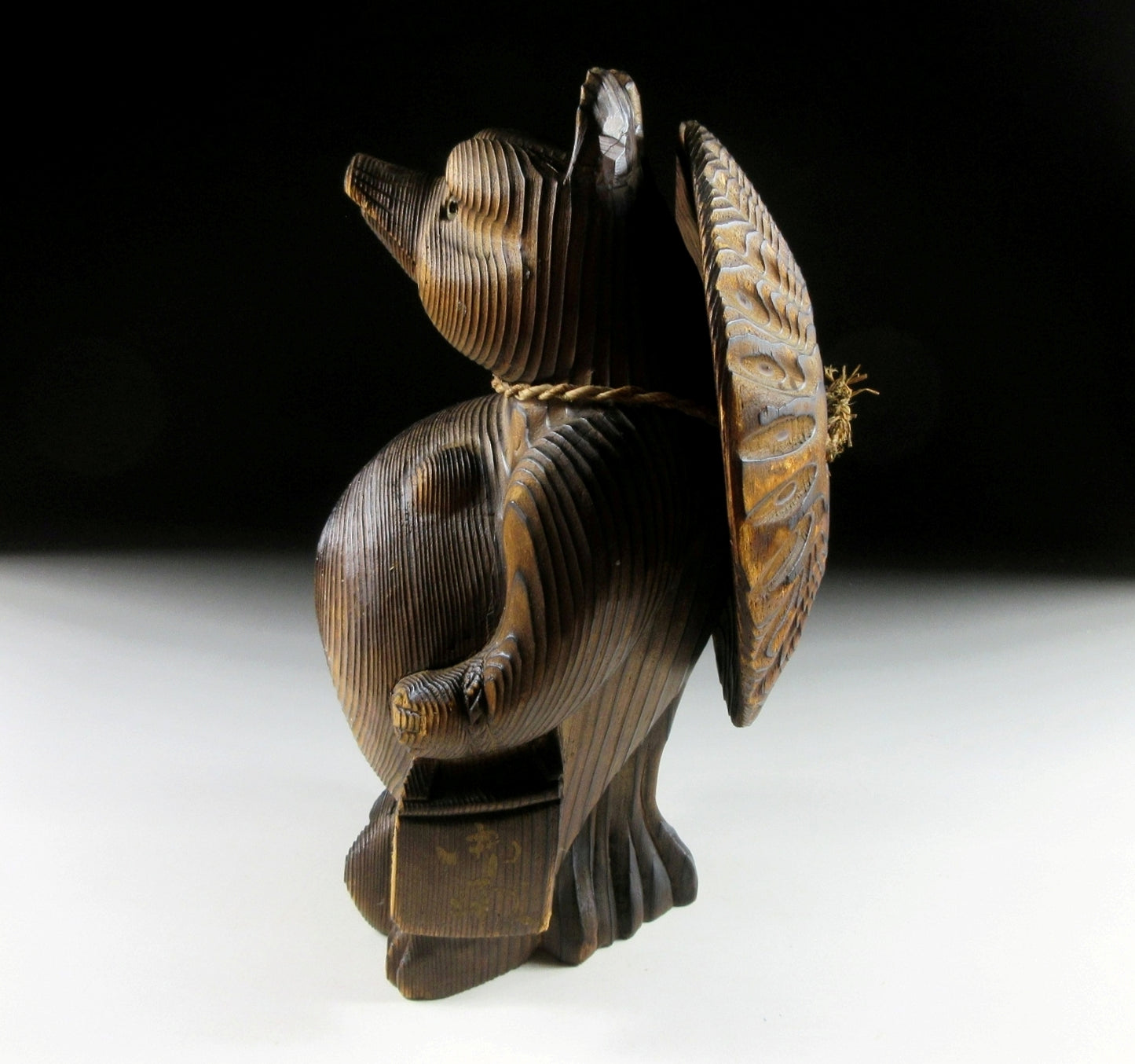 Cedar Tanuki Okimono