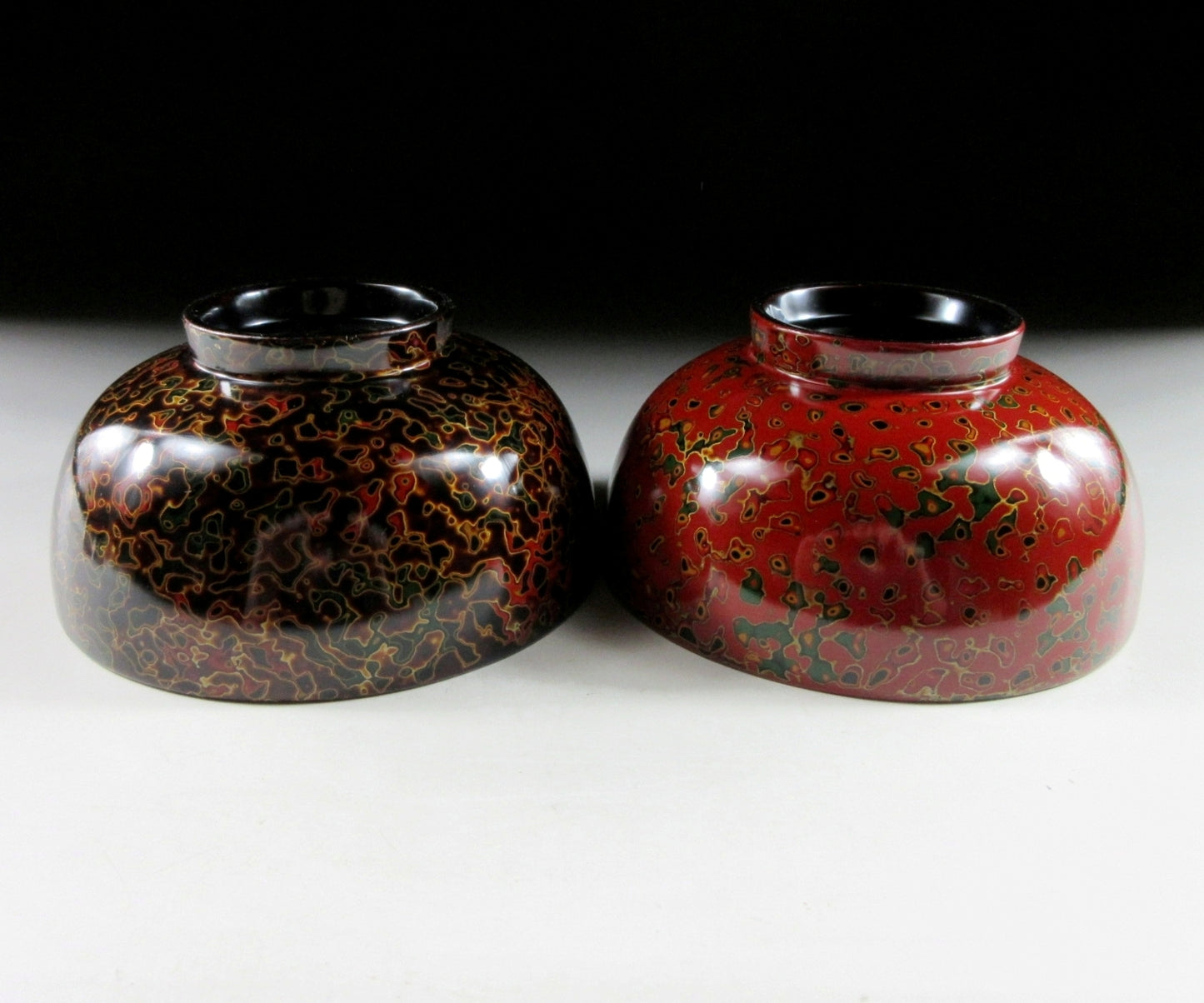 Pair of Tsugaru Lacquerware Bowls