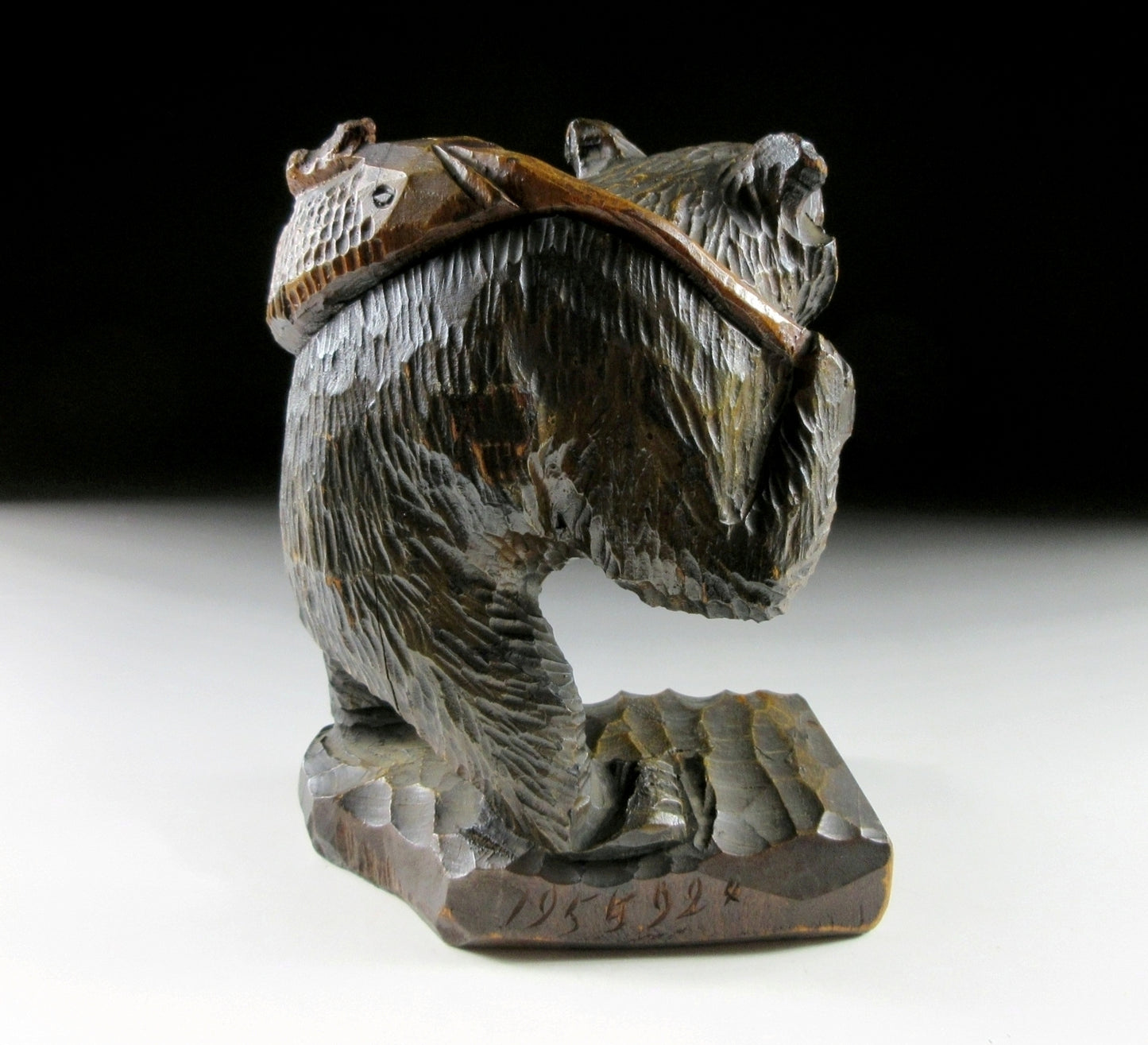 Vintage Higuma Bear Carrying Fish