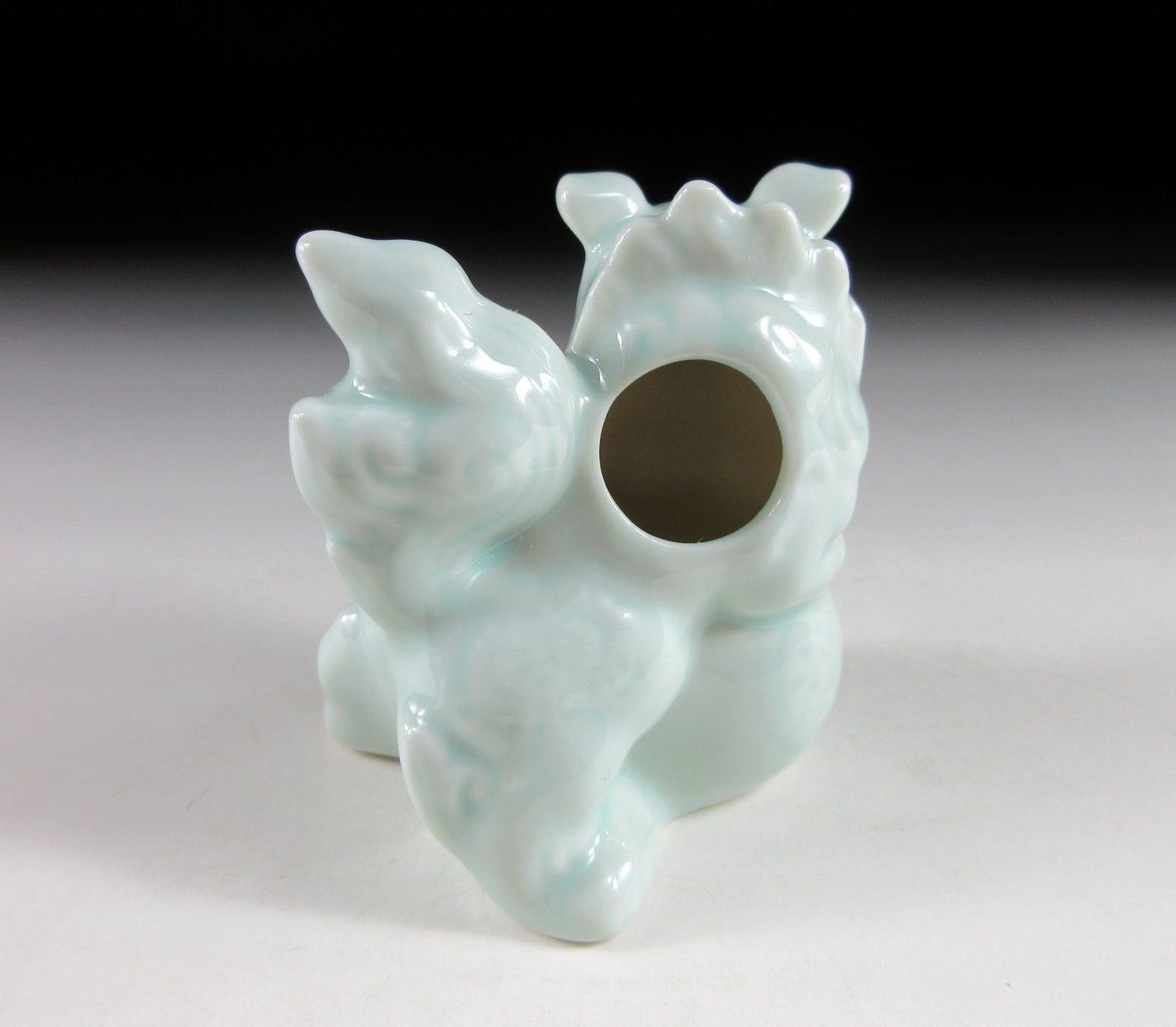 Celadon Foo Lion Toothpick Holder