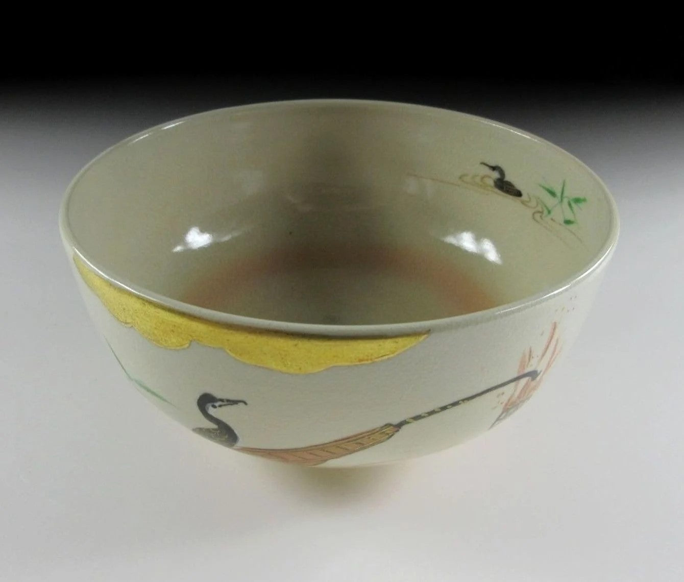 Kyo-ware Cormorant Chawan #2