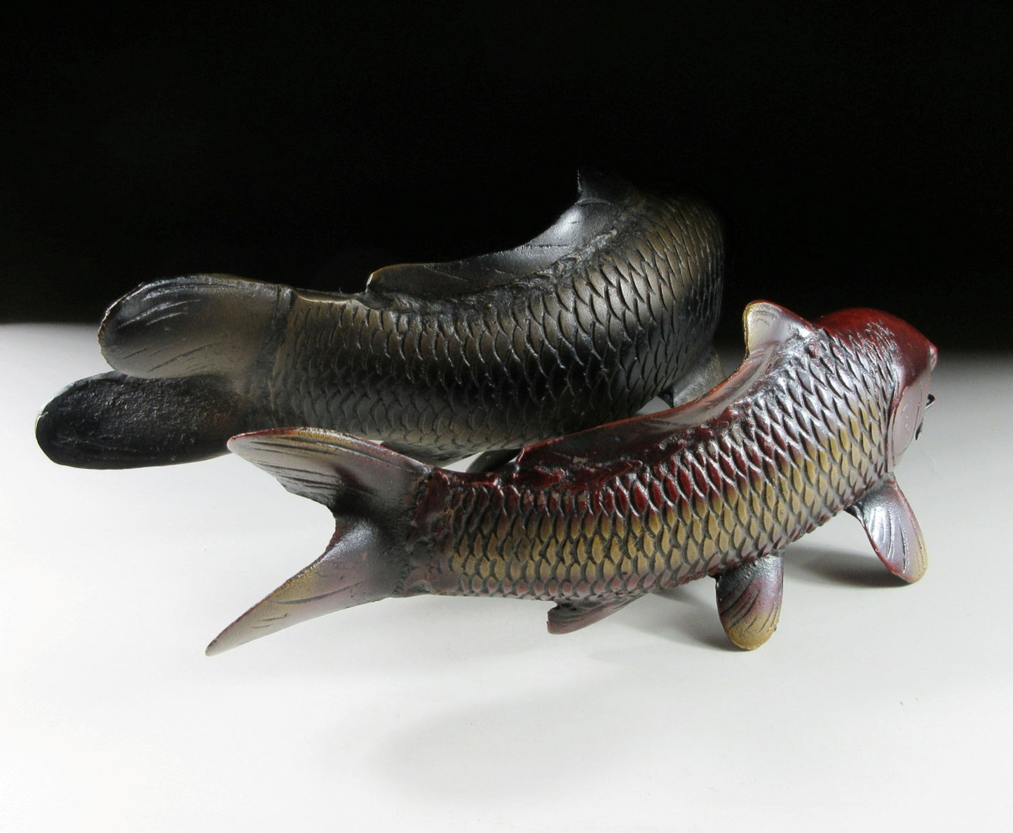 Pair of Meoto Koi Okimono