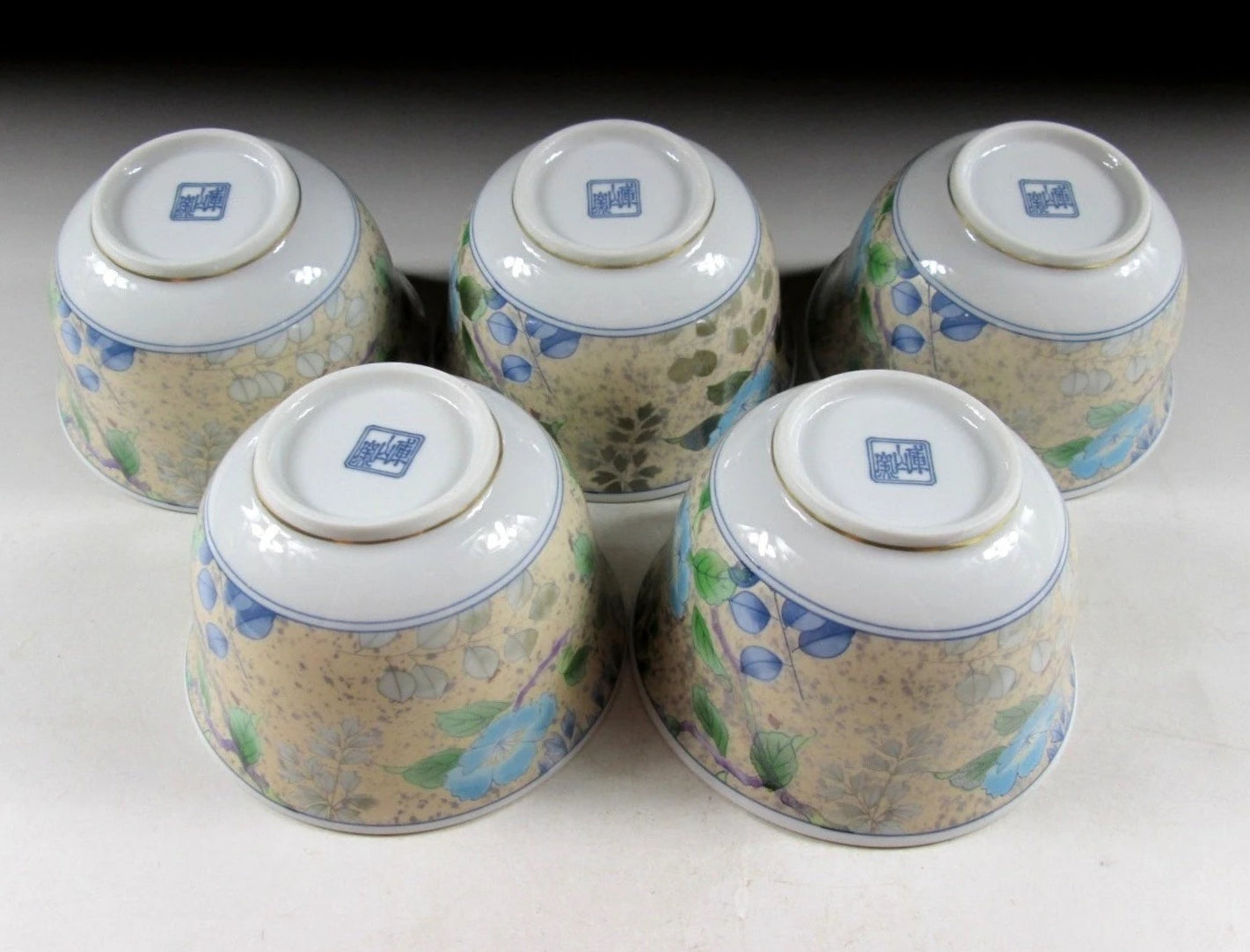 Set of Five Mino-ware Sencha Cups