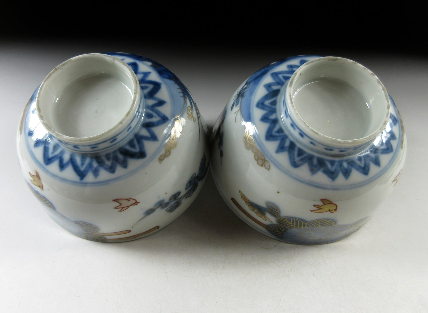 Antique Imari Lidded Bowls