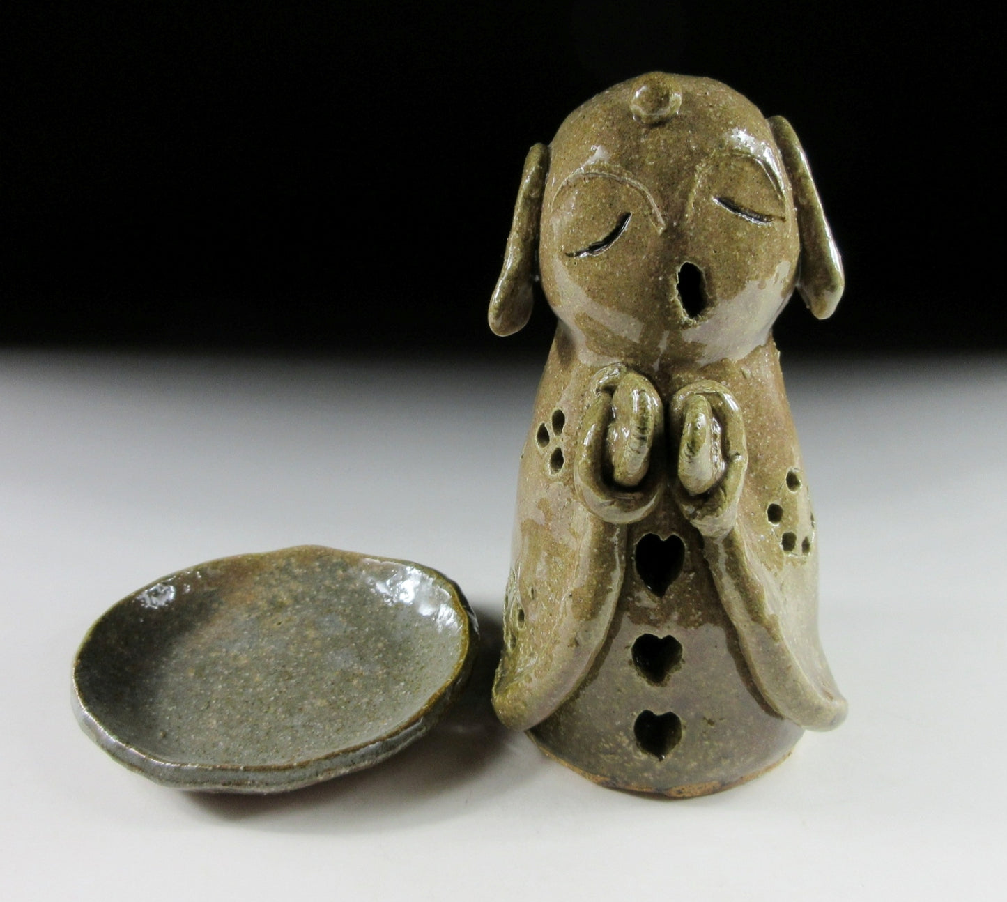 Mashiko-ware Jizo Cone Incense Burner #2