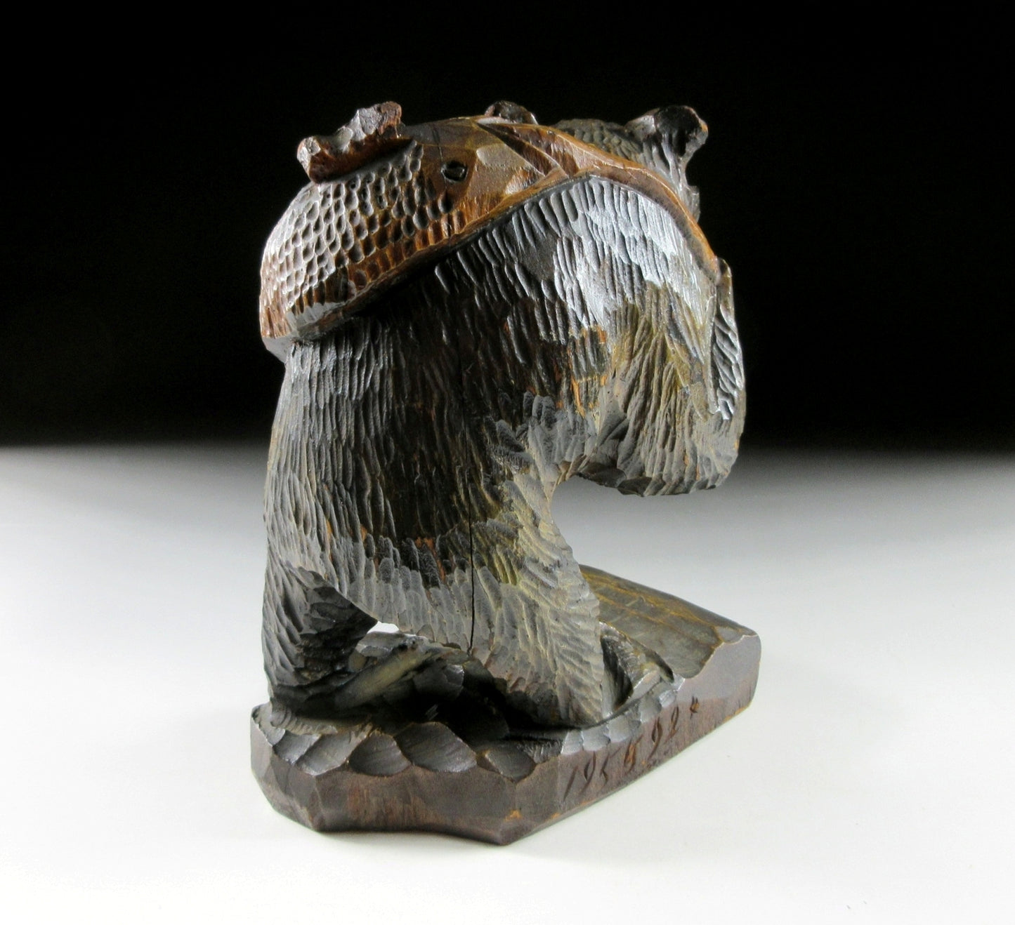 Vintage Higuma Bear Carrying Fish