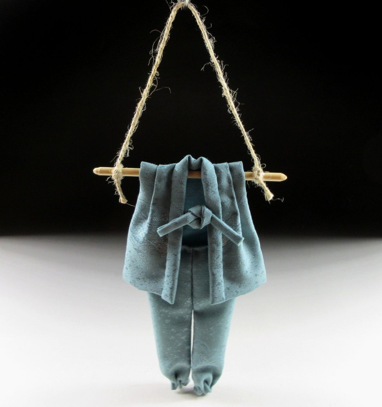 Small Green-Blue Monpe and Noragi Ornament