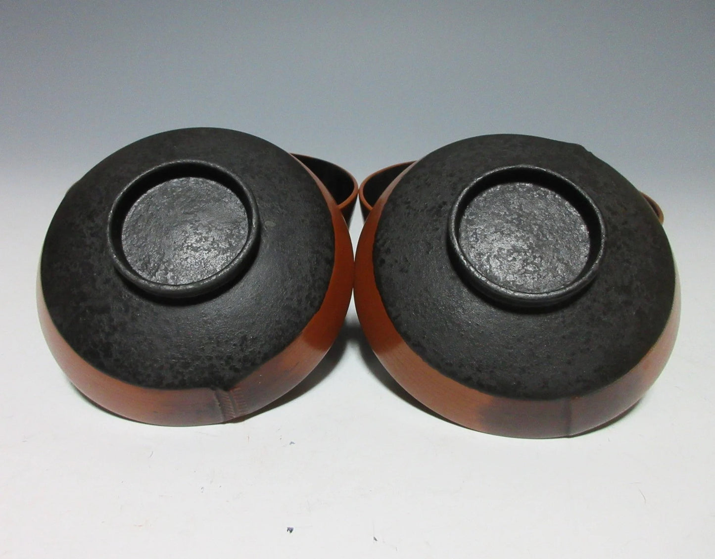 Pair of Niigata Take-nuri Lacquerware Bowls