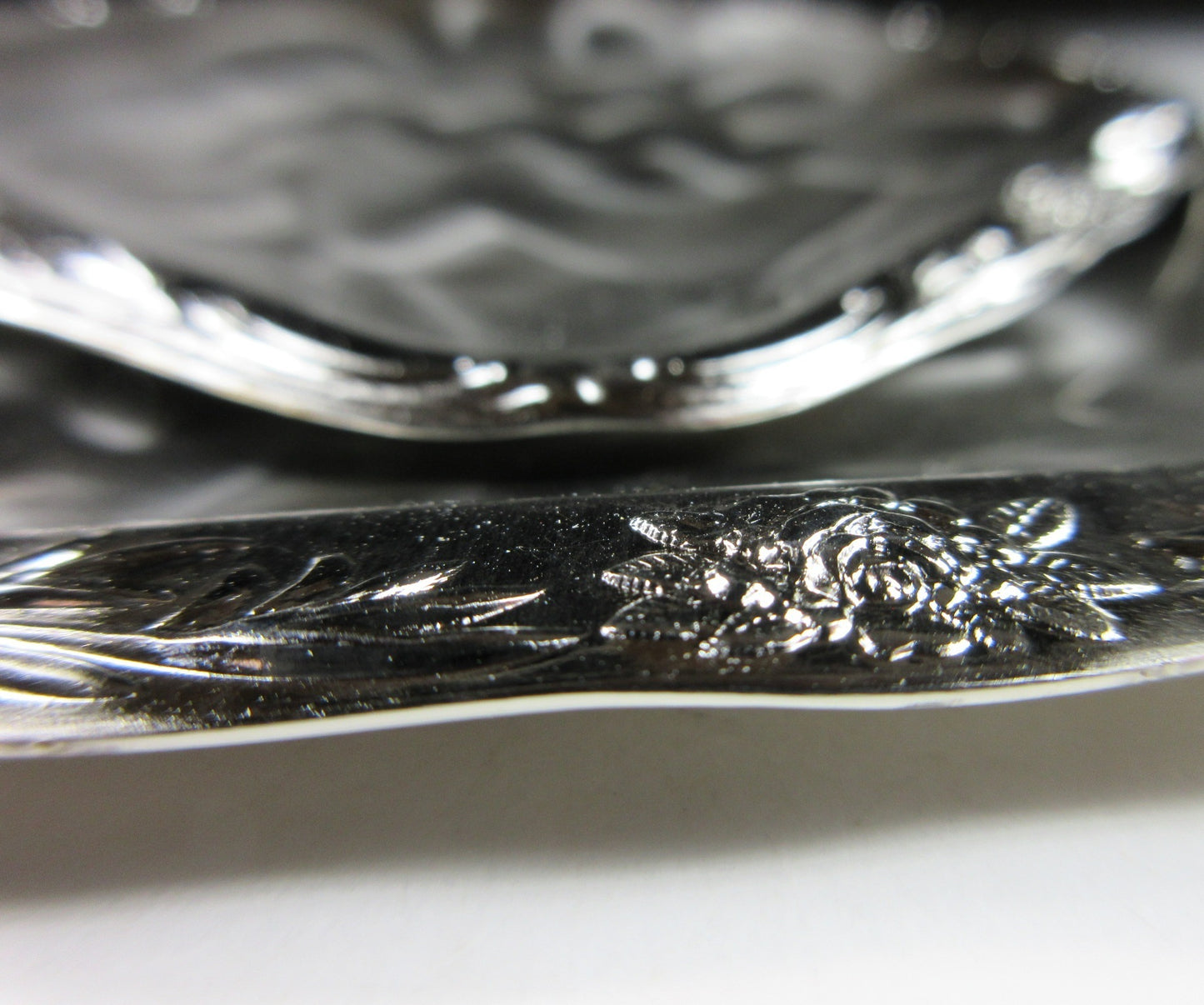 Pair of Swirl Brushed Vanity Trays/Plates