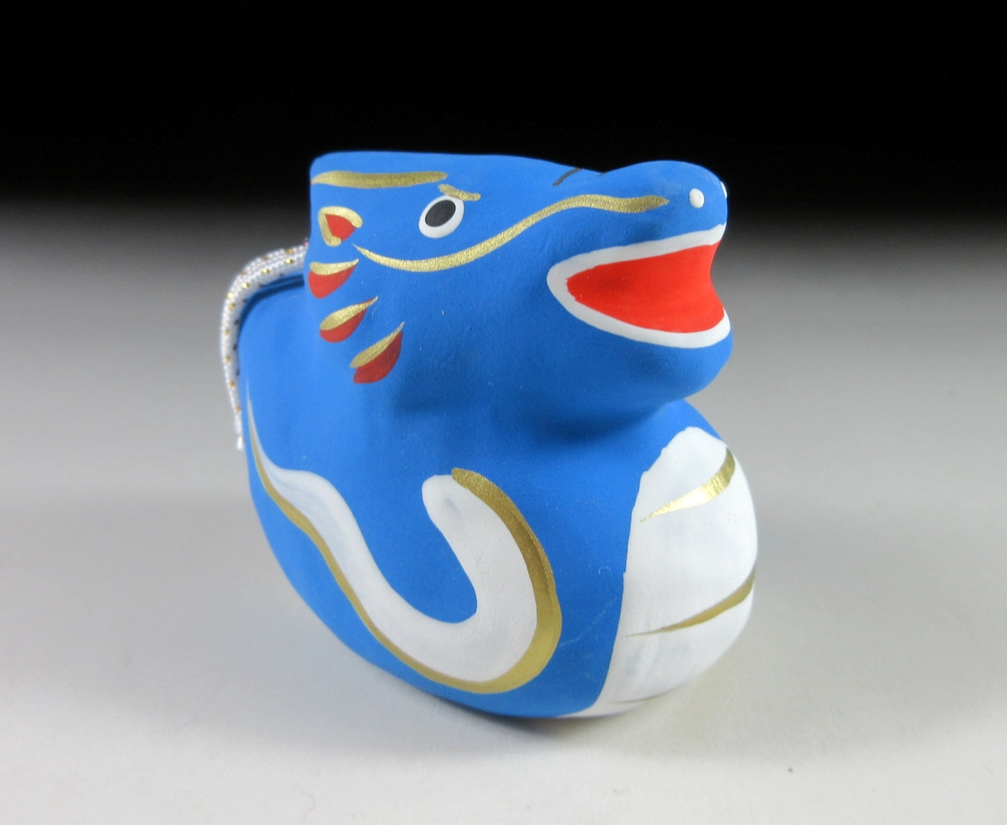 Blue Papier-mâché Dragon Bell #1
