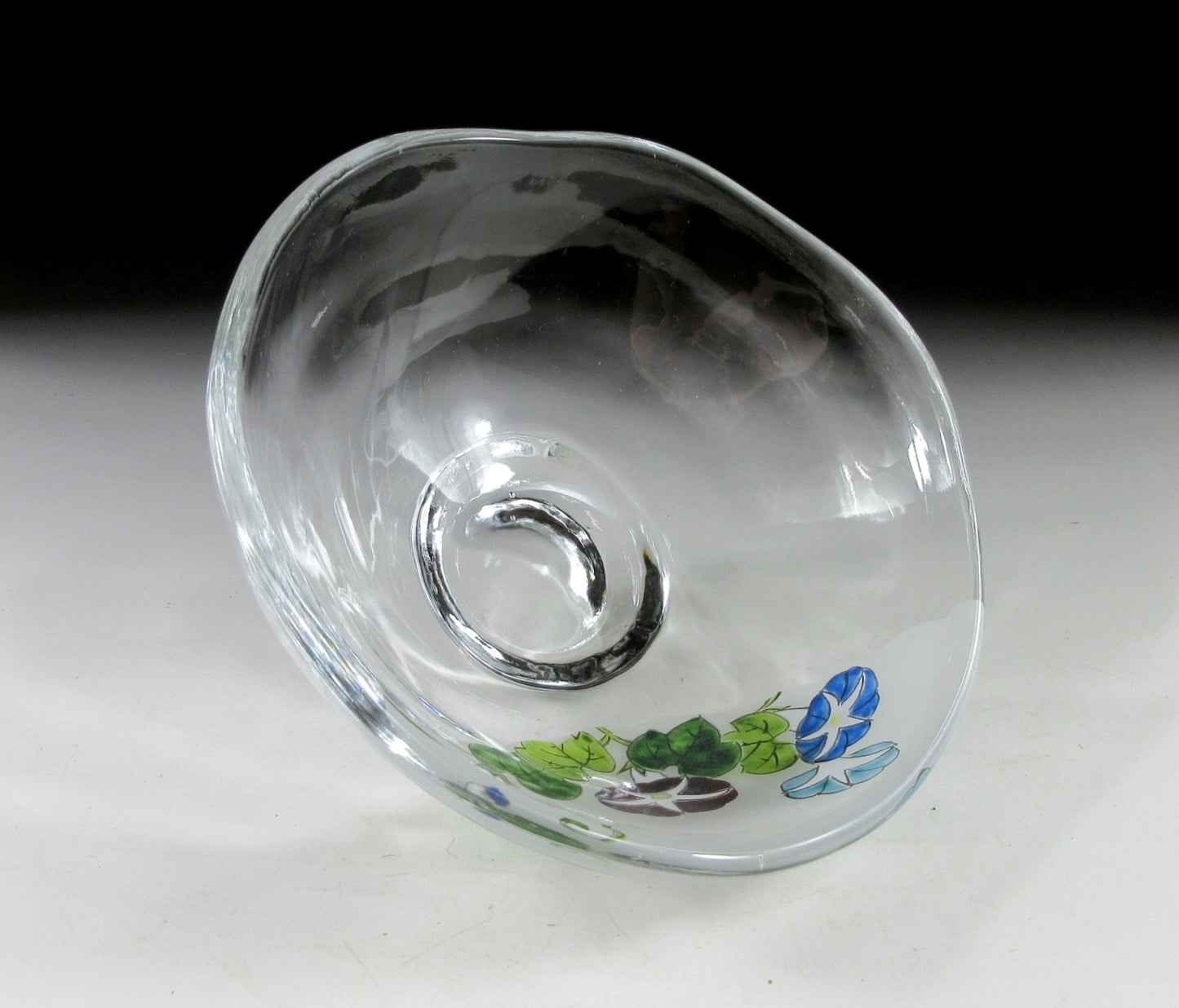 Ozeki Hiroko Hand-Painted Morning Glory Chawan