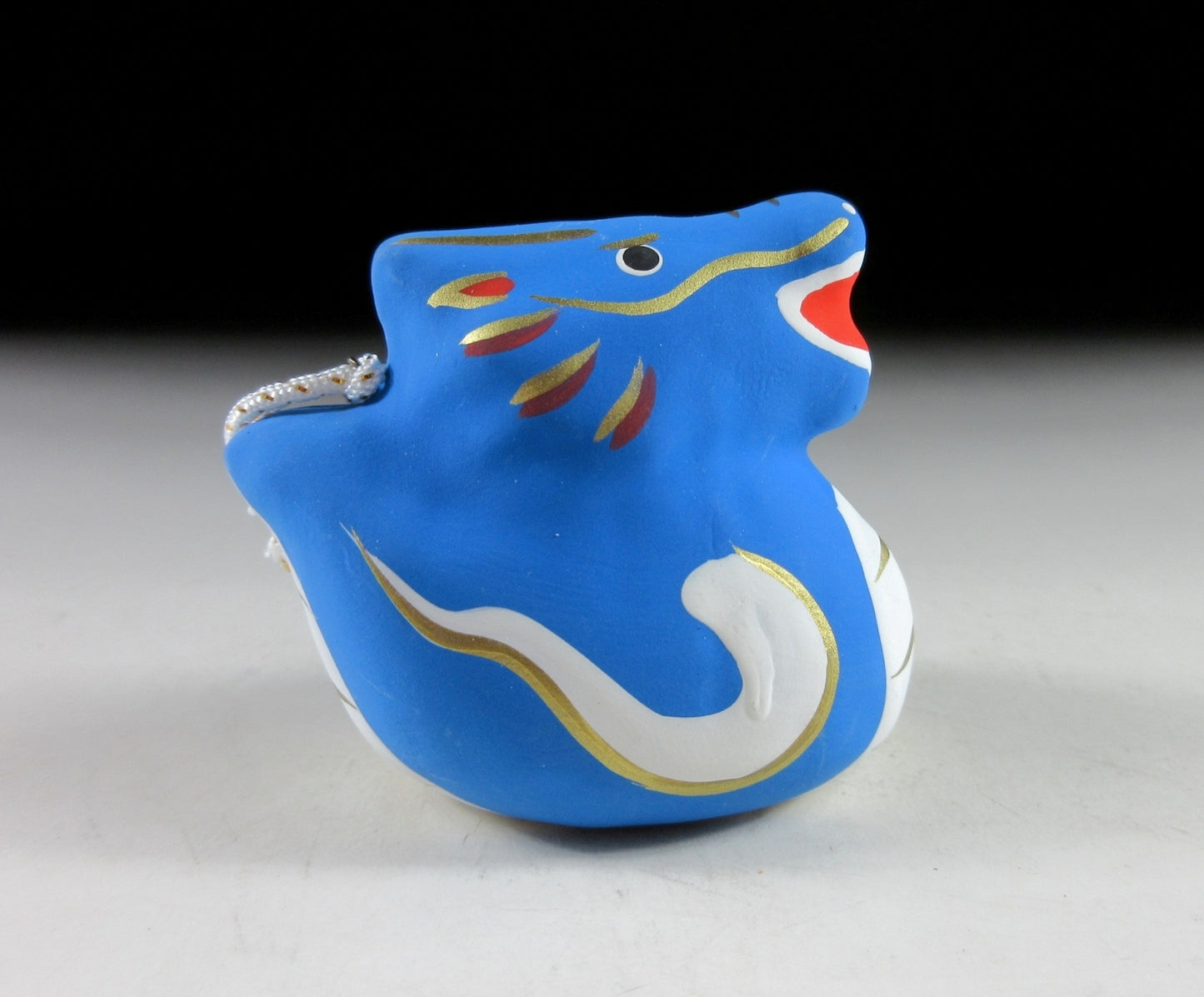 Blue Papier-mâché Dragon Bell #2