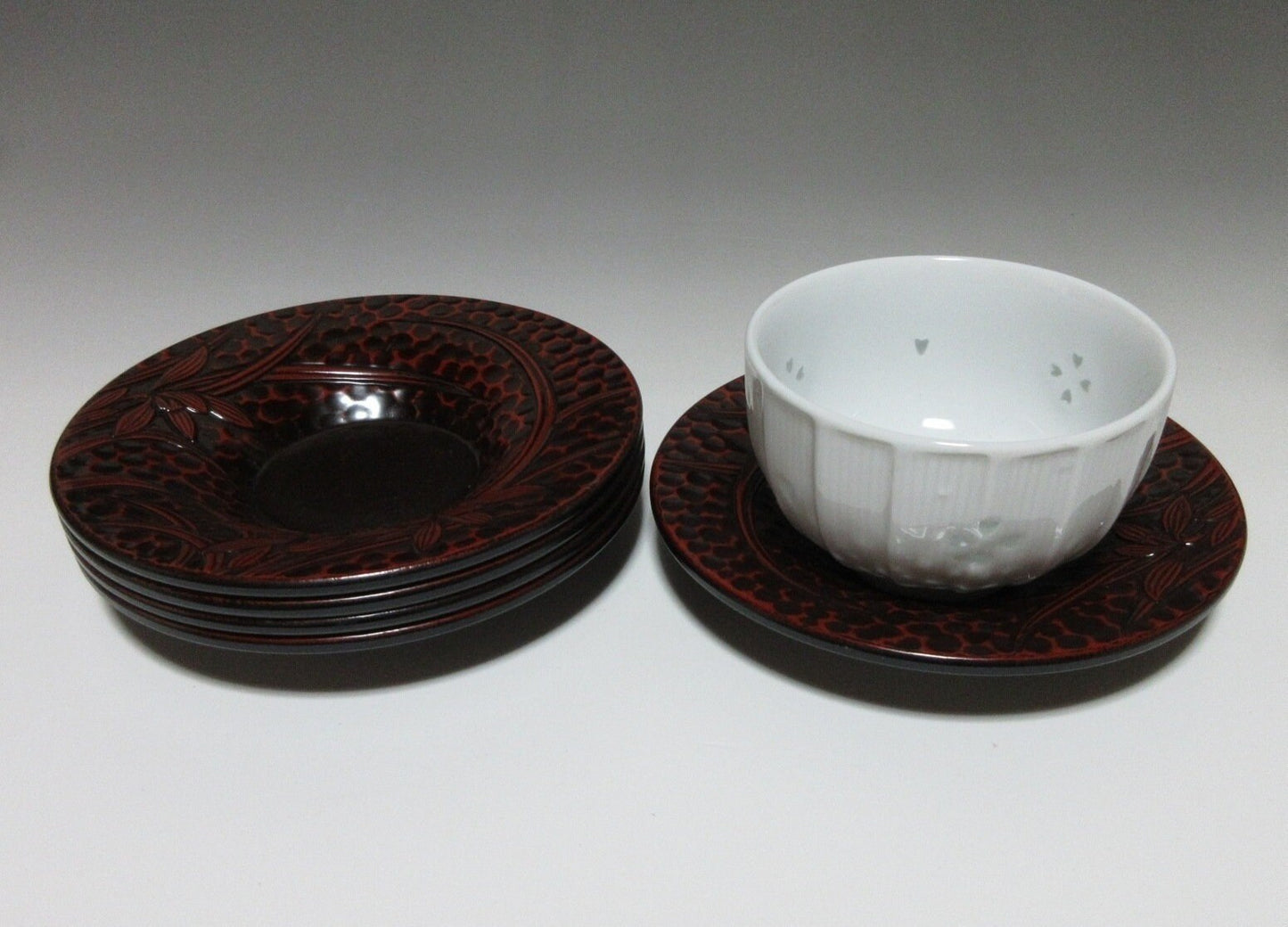 Set of Five Imitation Kamakura-bori Chataku