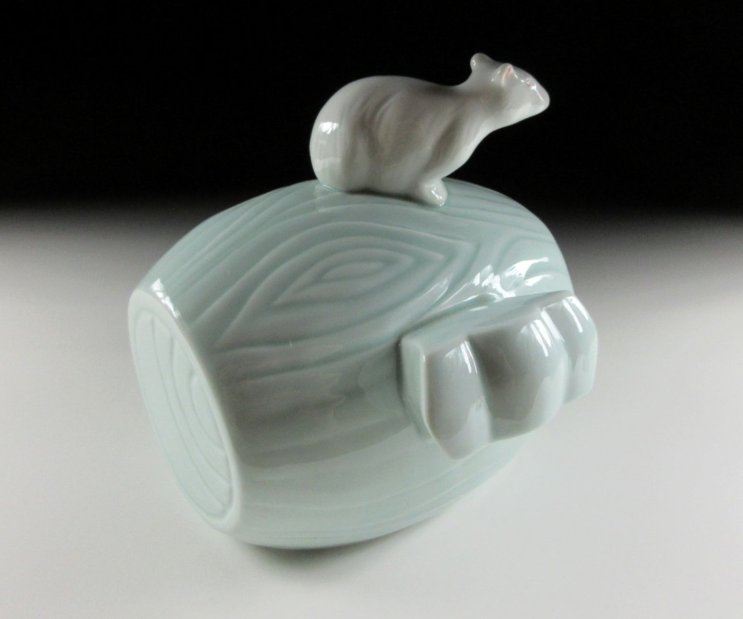 Celadon Glaze Year of the Rat Okimono