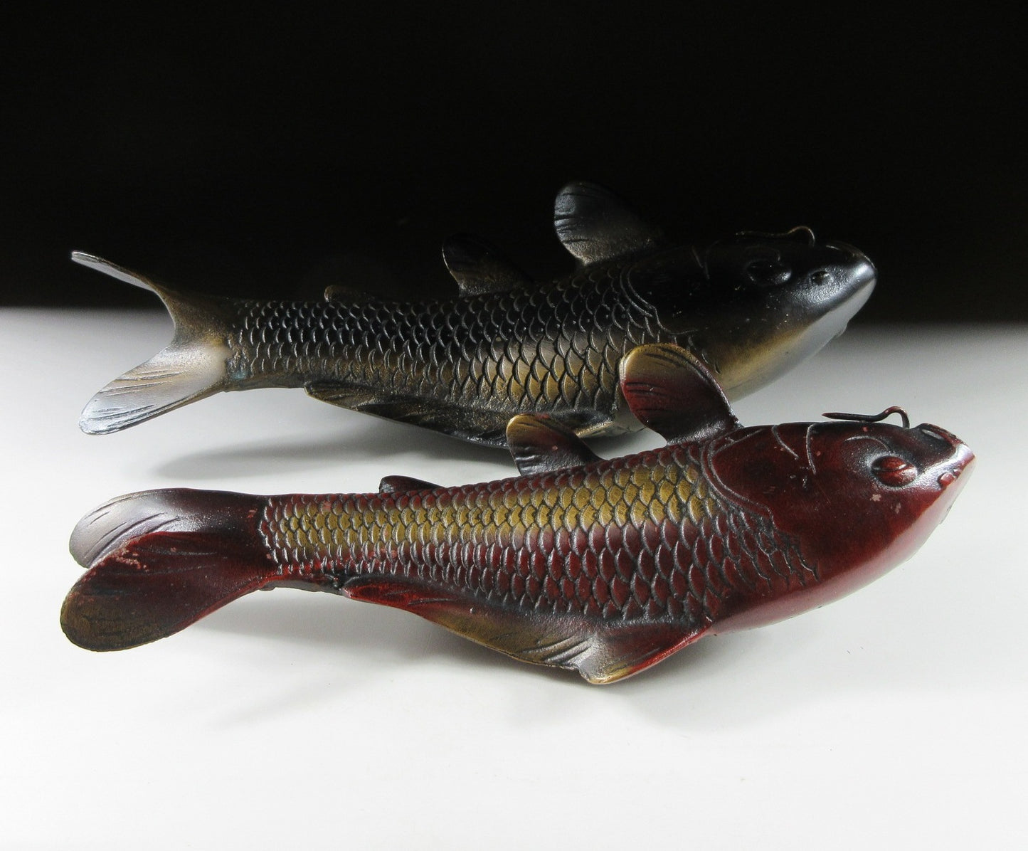 Pair of Meoto Koi Okimono