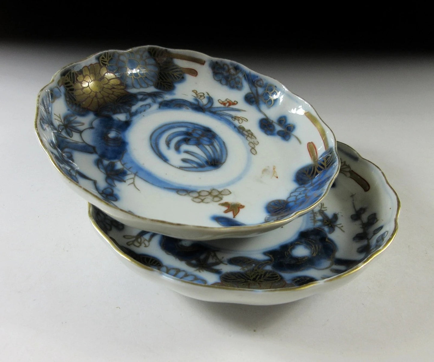 Pair of Antique Mamezara Plates