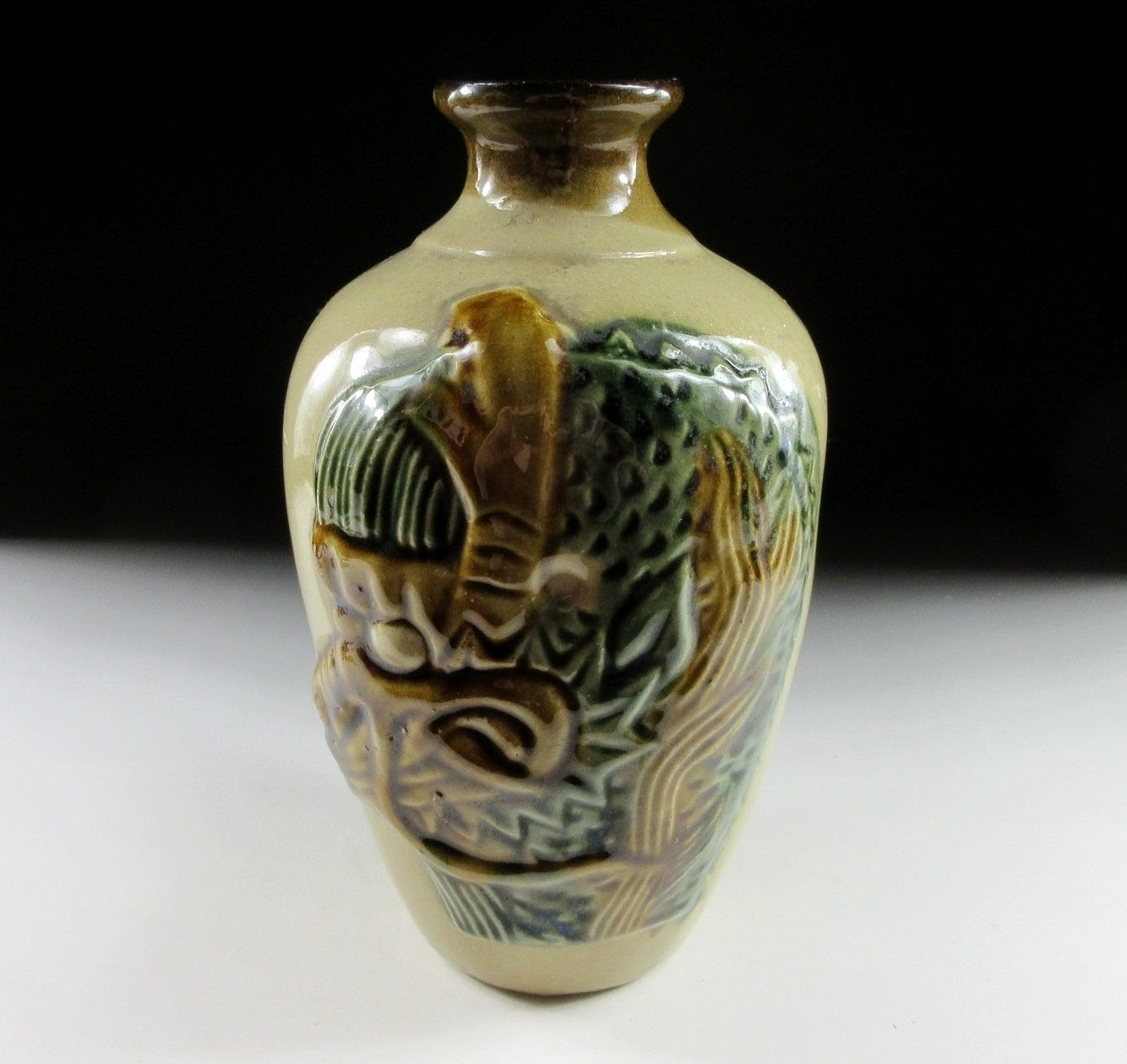 Vintage Tsuboya-ware Shisa Bottle