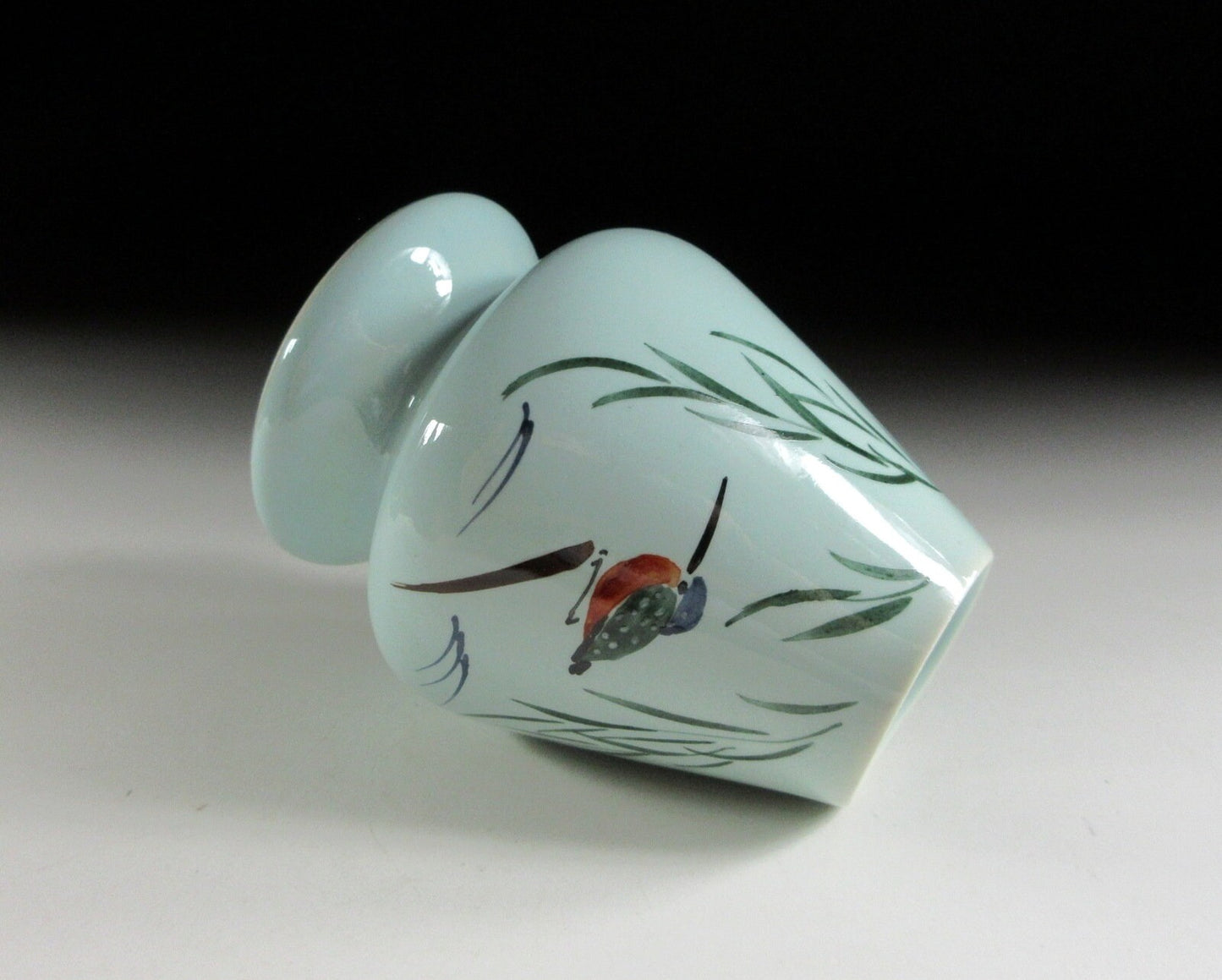 Yagi Kaiho Kingfisher Chawan and Kusenaoshi