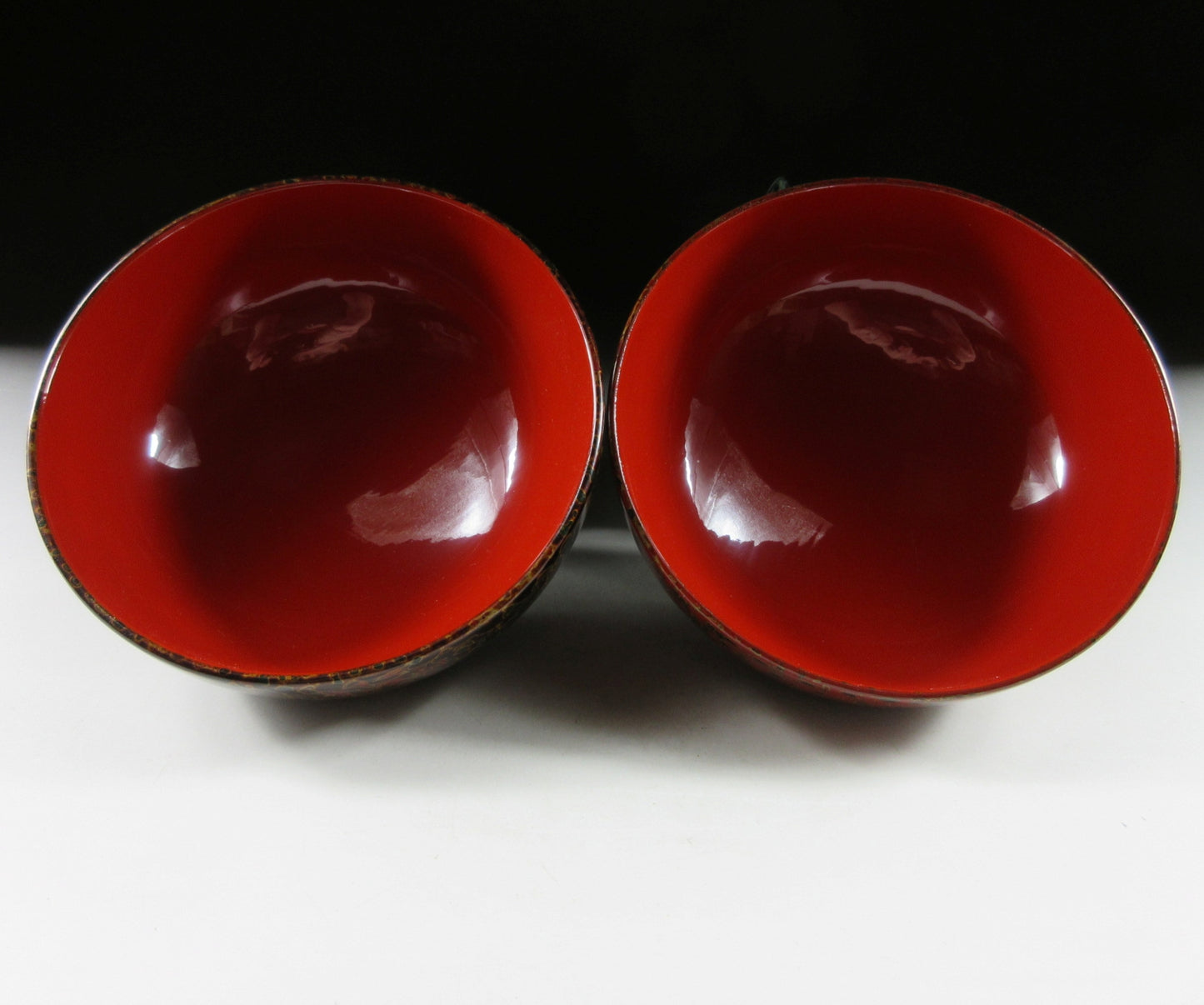 Pair of Tsugaru Lacquerware Bowls