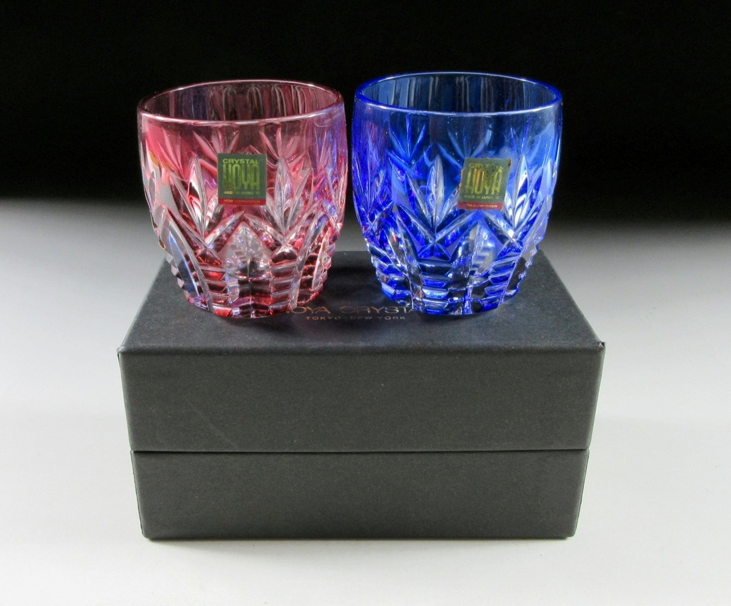 HOYA Japan Kiriko Sake Glasses