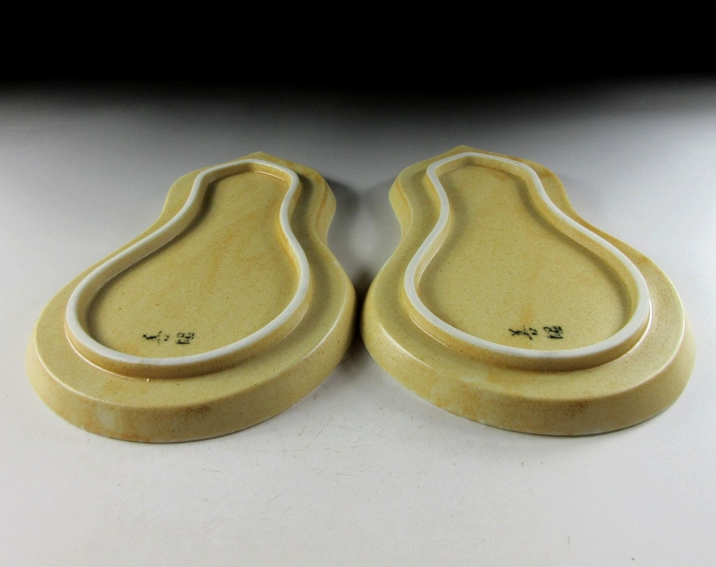 Pair of Mino-ware Hyotan Plates #2