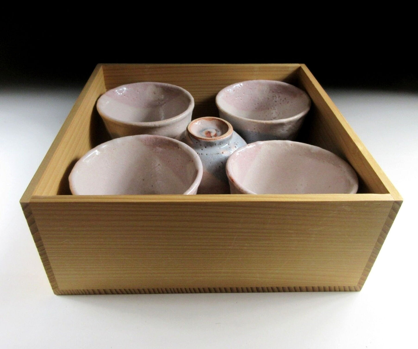 Andou Hidetake Shino-ware Sencha Cups