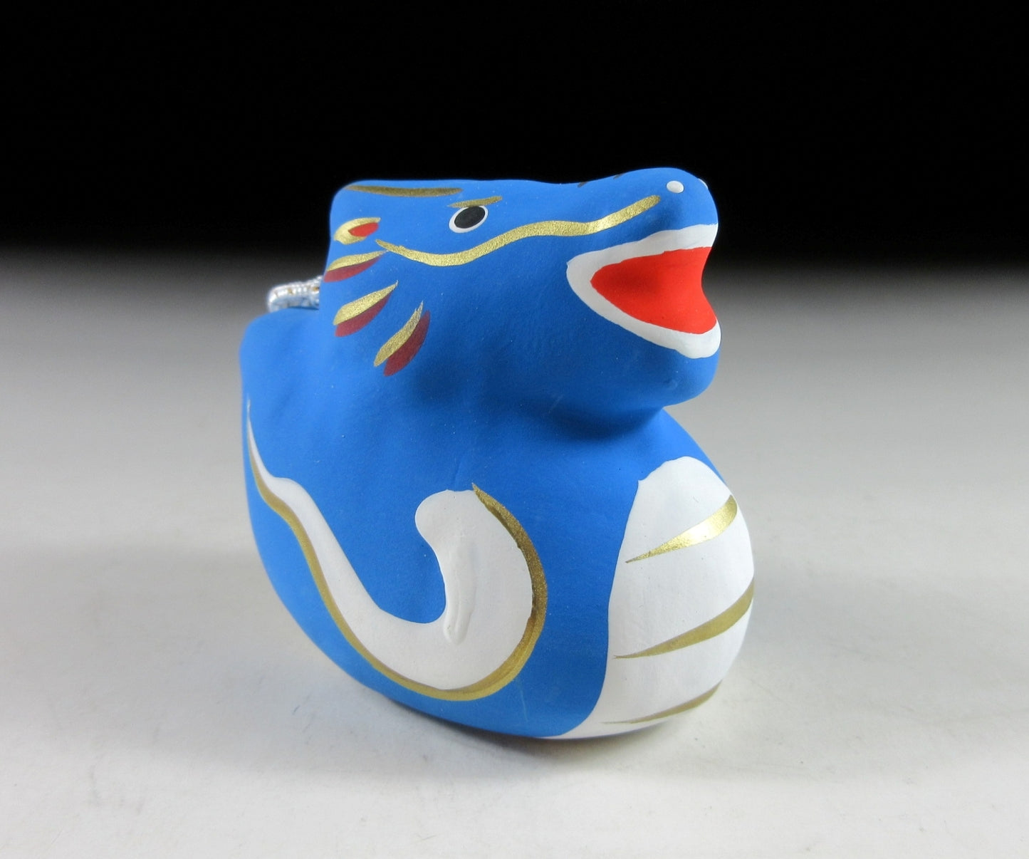 Blue Papier-mâché Dragon Bell #2