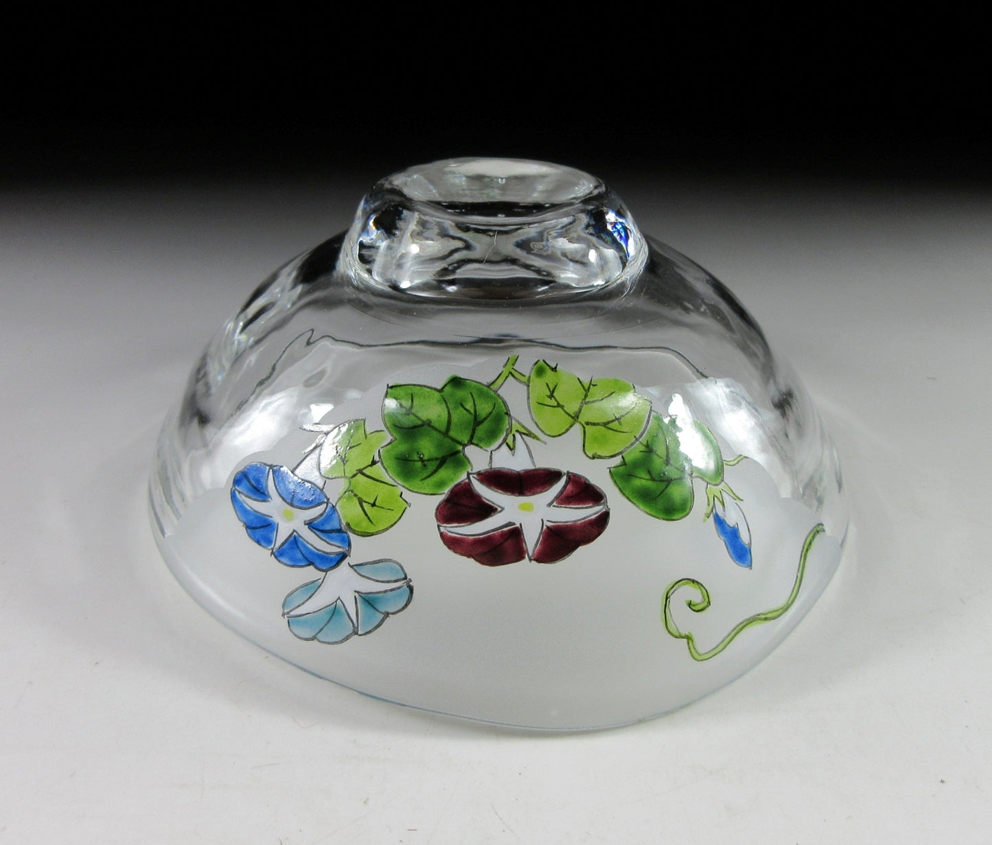 Ozeki Hiroko Hand-Painted Morning Glory Chawan