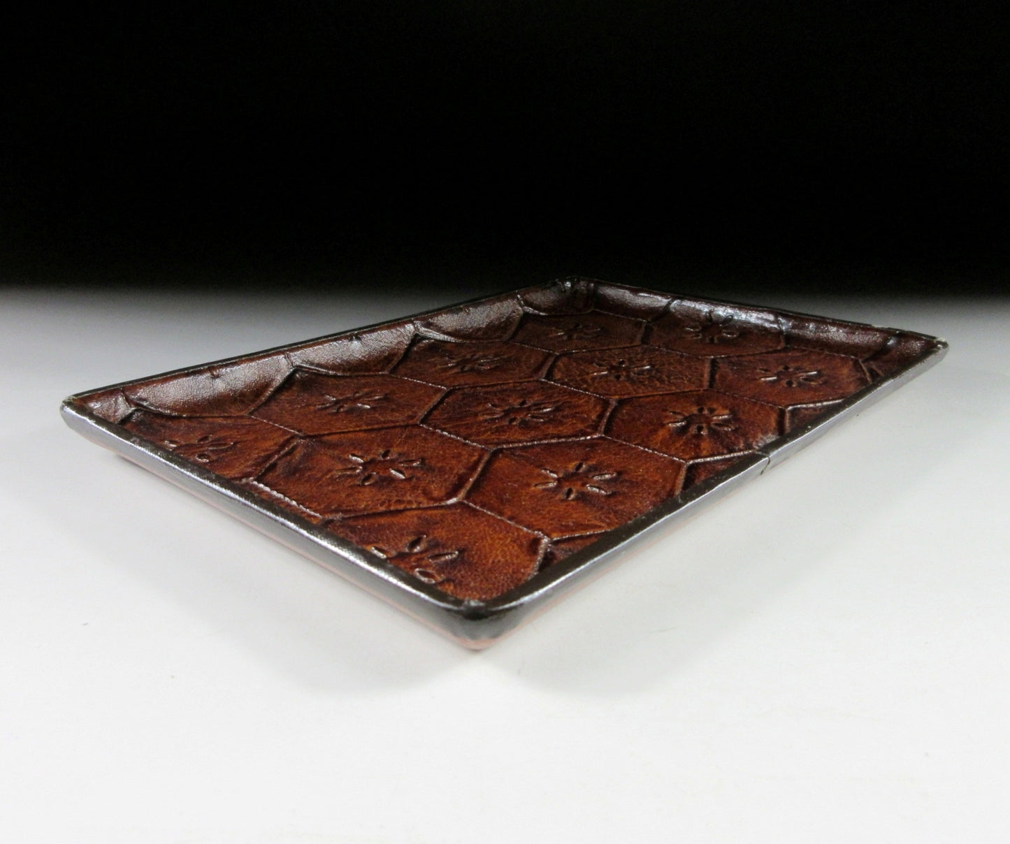 Vintage Leather Cash Tray